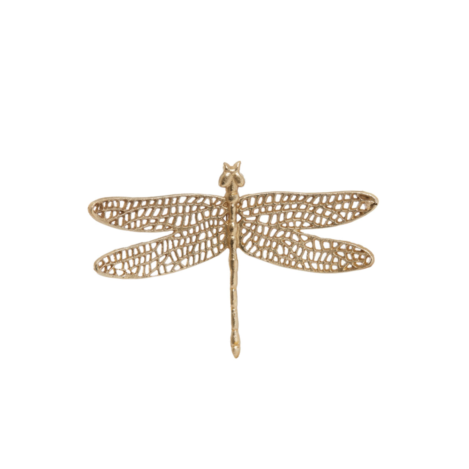 Ornament 36x24x4 cm DRAGONFLY shiny gold