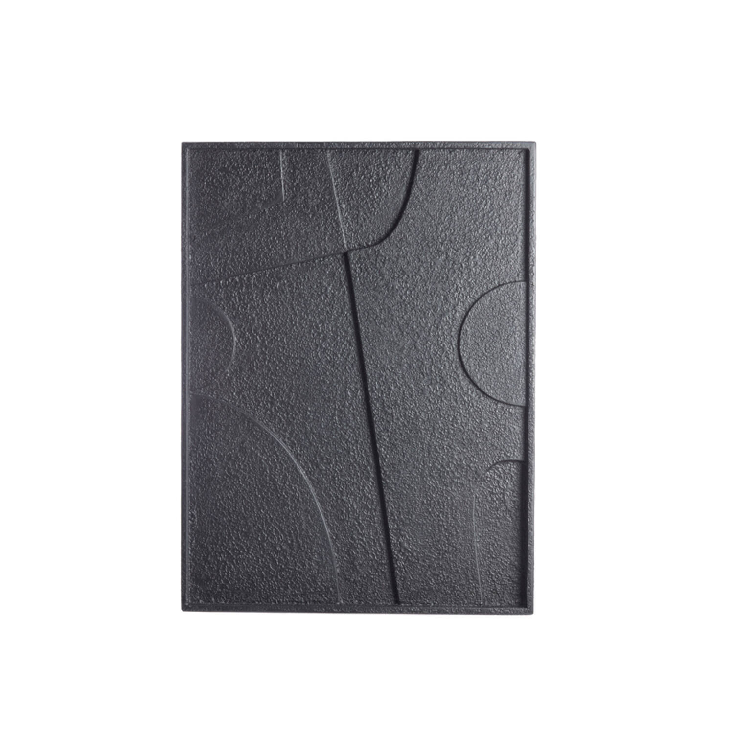 Wall ornament 80x8x60 cm COLINO wood matt black