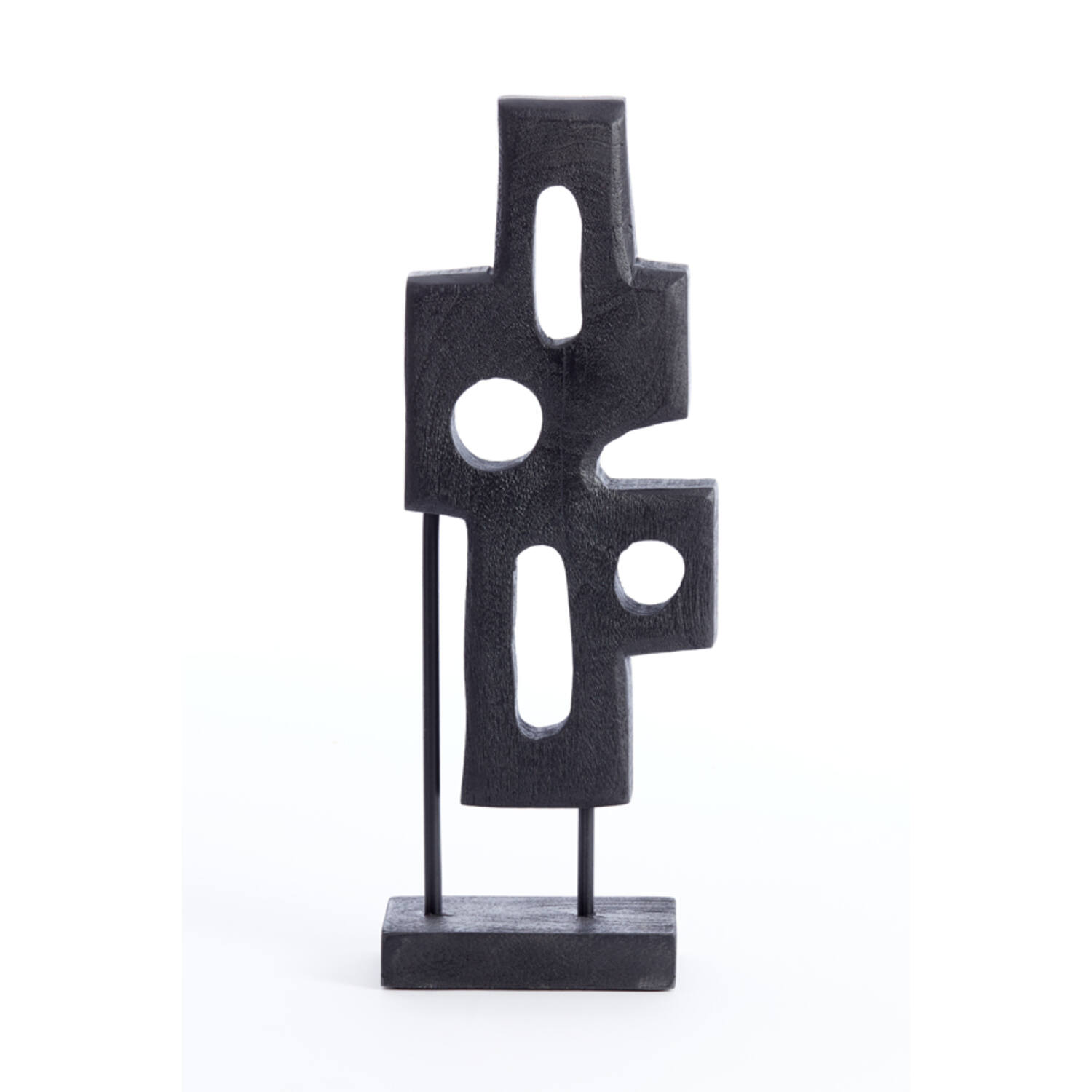 Ornament on base 19x9,5x45 cm SALIO wood matt black