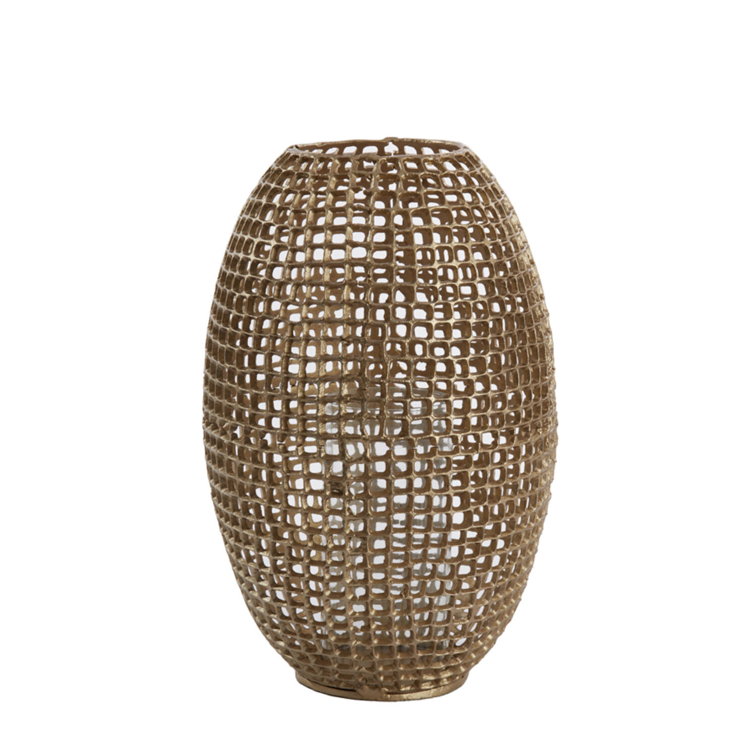 Hurricane Ø31x50 cm MARCIO antique gold-clear glass