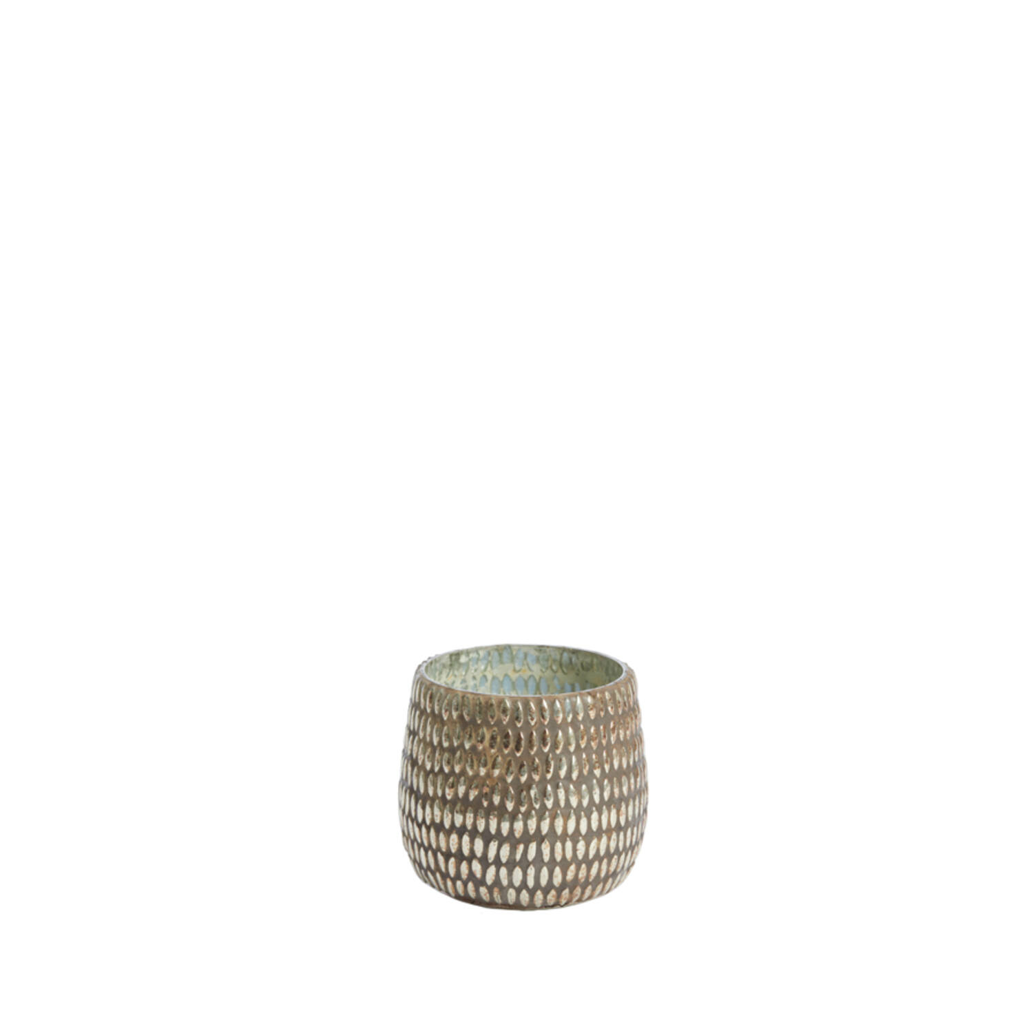 Tealight Ø10x10 cm BOMADI glass antique copper