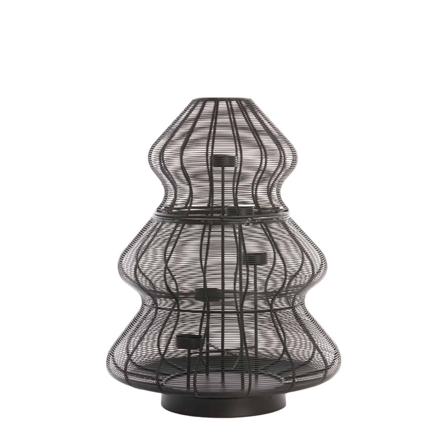 Tealight holder 5L Ø38x50 cm CHRISTMAS TREE matt black