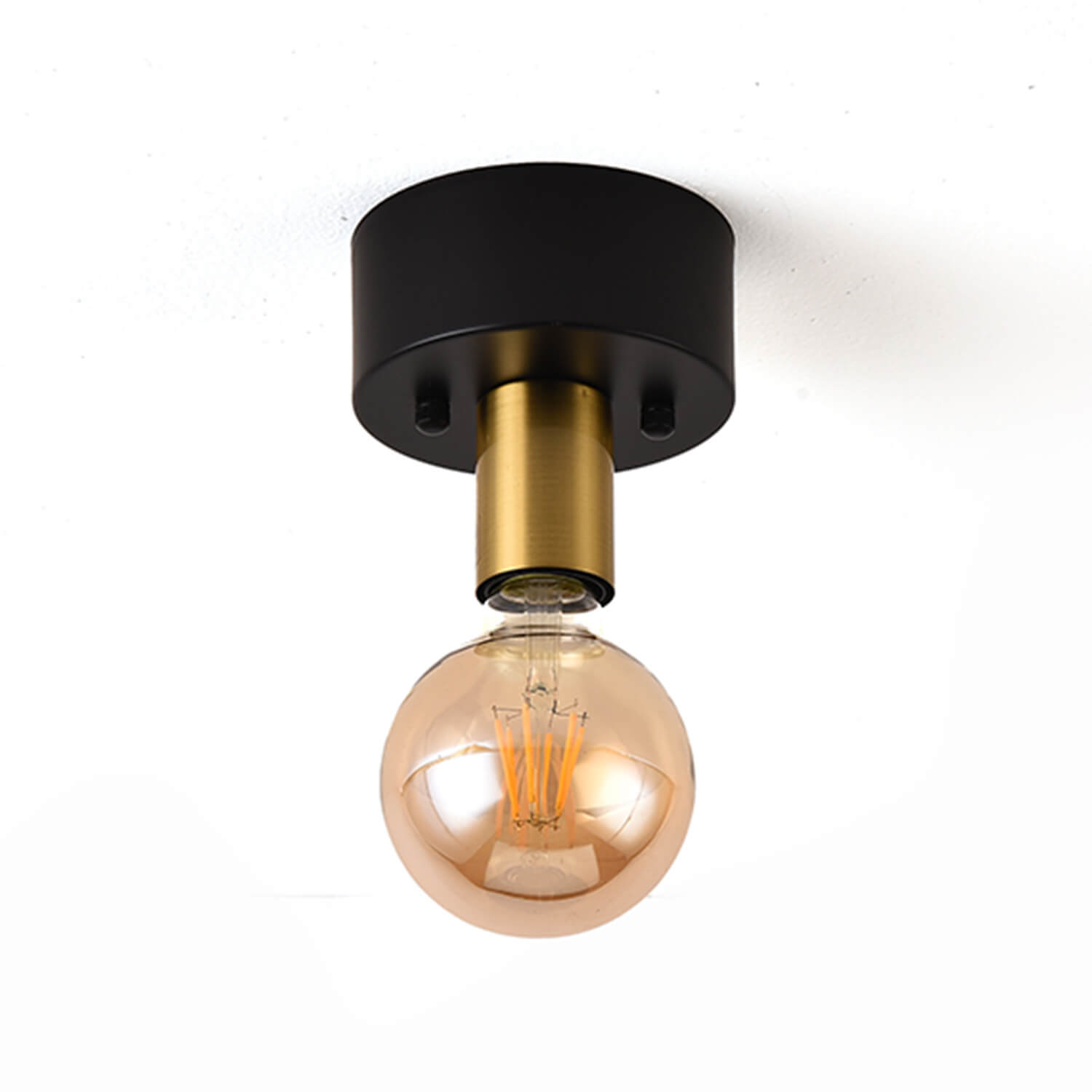 Ceiling light FocusLight SUZY 12cm, 1xE27, black/brass