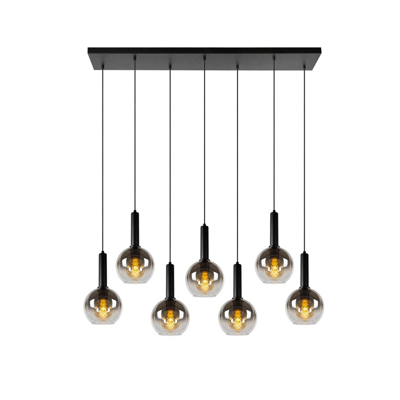 Lucide MARIUS - Pendant light - 7xE27 - Black