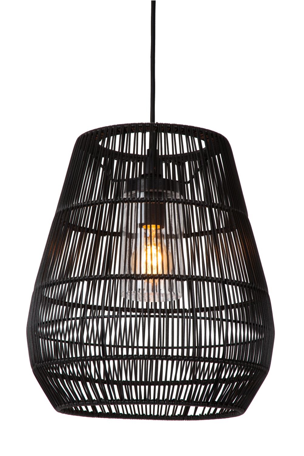 Outdoor pendant lamp Lucide NERIDA Ø35cm, 1xE27, IP44, black