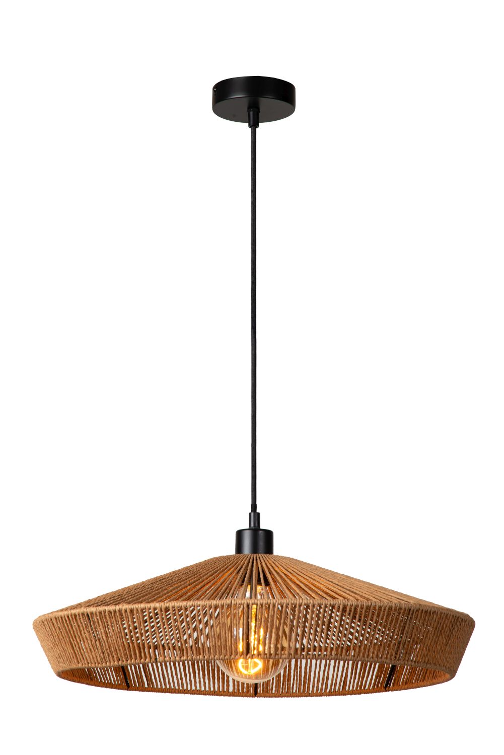 Pendant lamp Lucide YUNKAI Ø50cm, 1xE27, natural