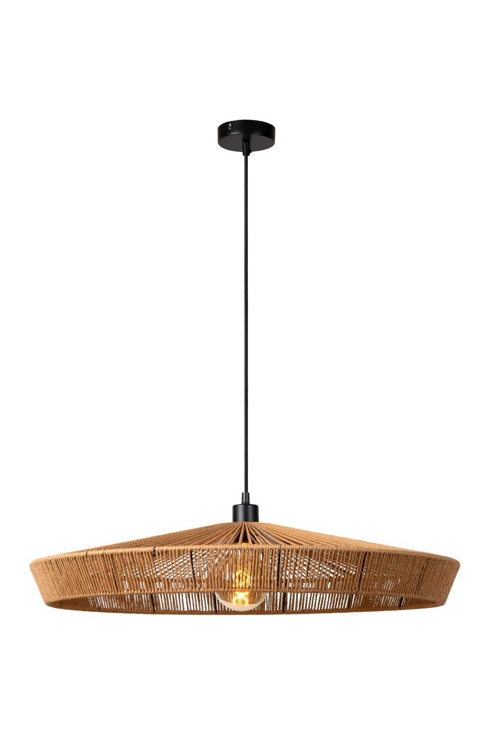 Pendant lamp Lucide YUNKAI Ø70cm, 1xE27, natural