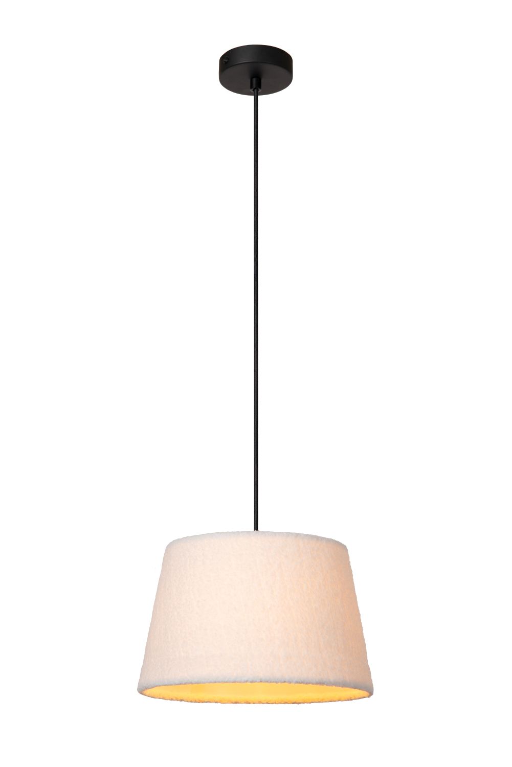 Pendant lamp Lucide WOOLLY Ø28cm, 1xE27, cream