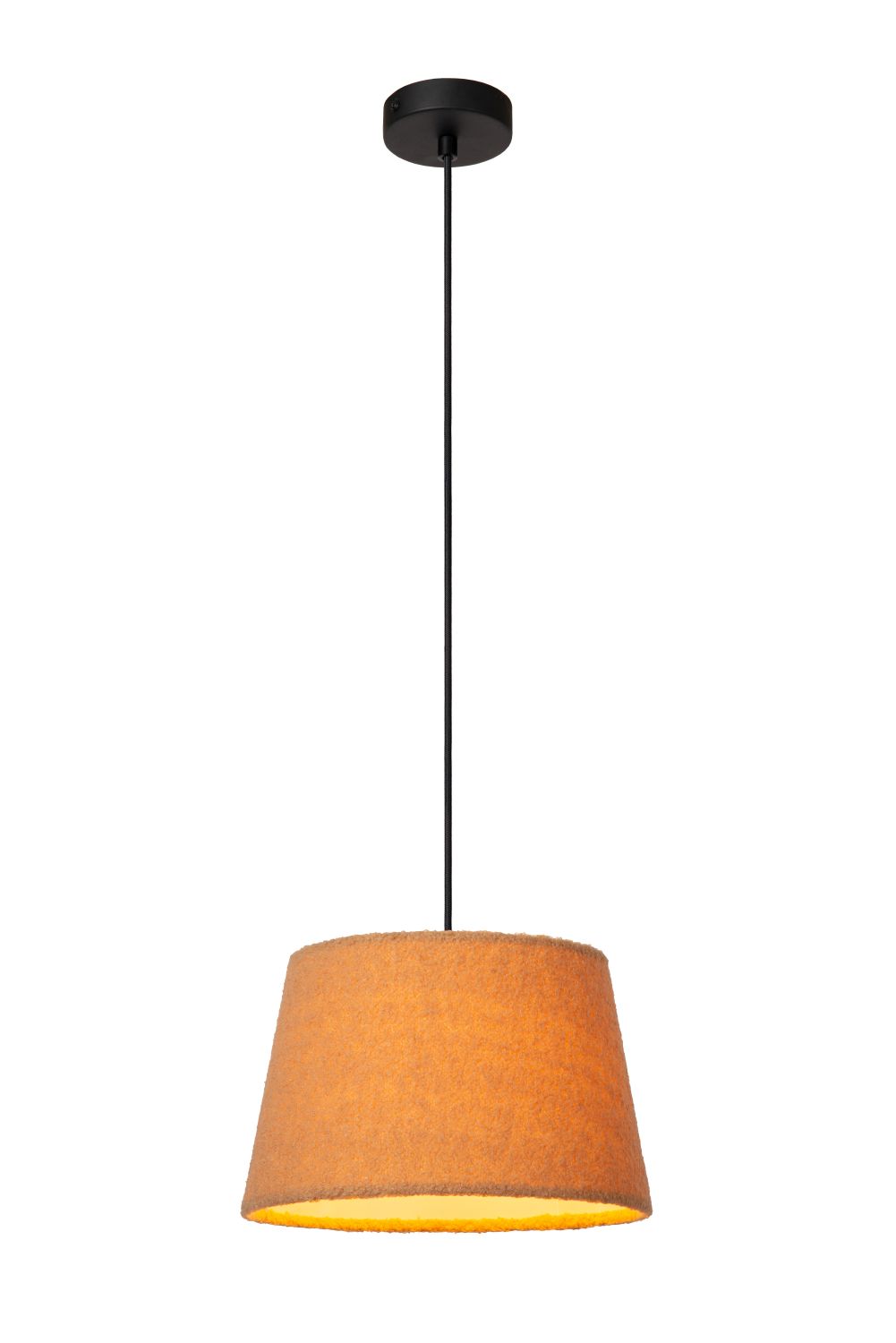 Pendant lamp Lucide WOOLLY Ø28cm, 1xE27, okra