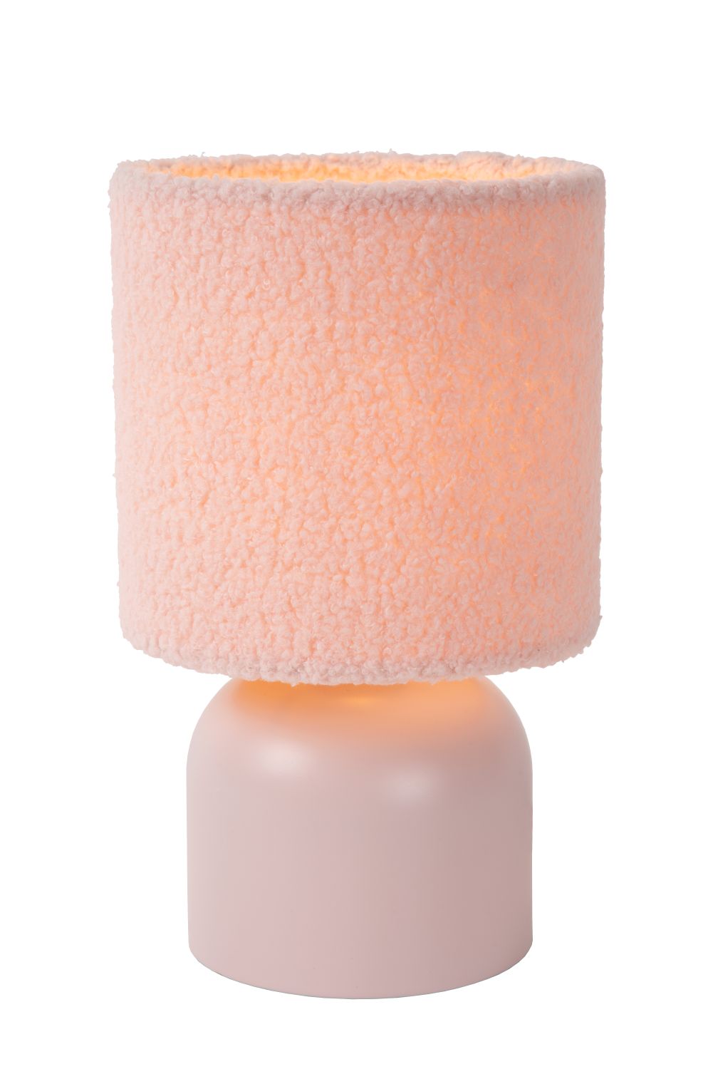 Table lamp Lucide WOOLLY 28cm, 1xE14, pink