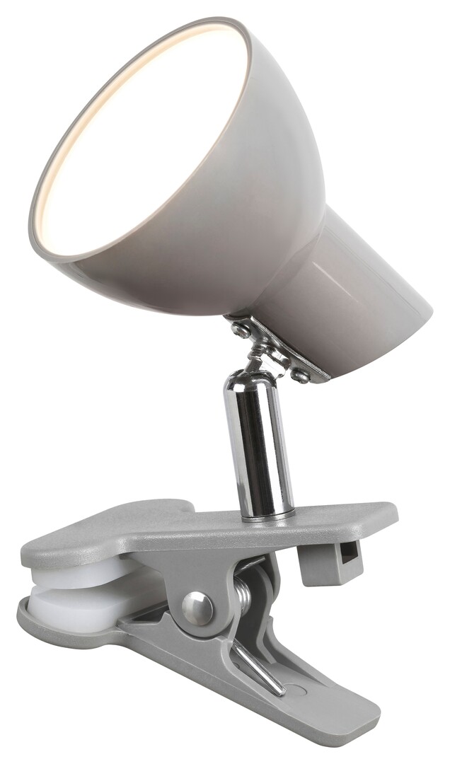 Klipsivalaisin Rabalux NOAH, Ø7cm, Led 5W 360lm 3000K, harmaa