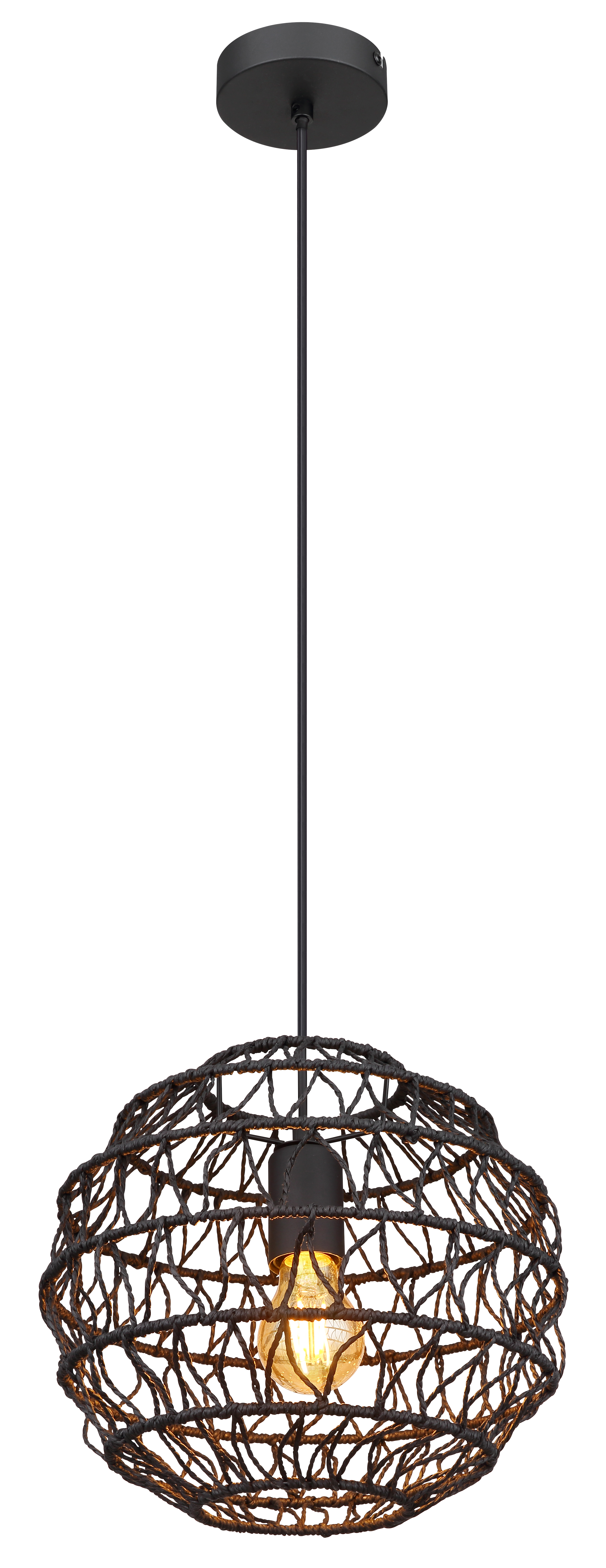 Pendant lamp Globo SENNI 29cm, 1xE27, black