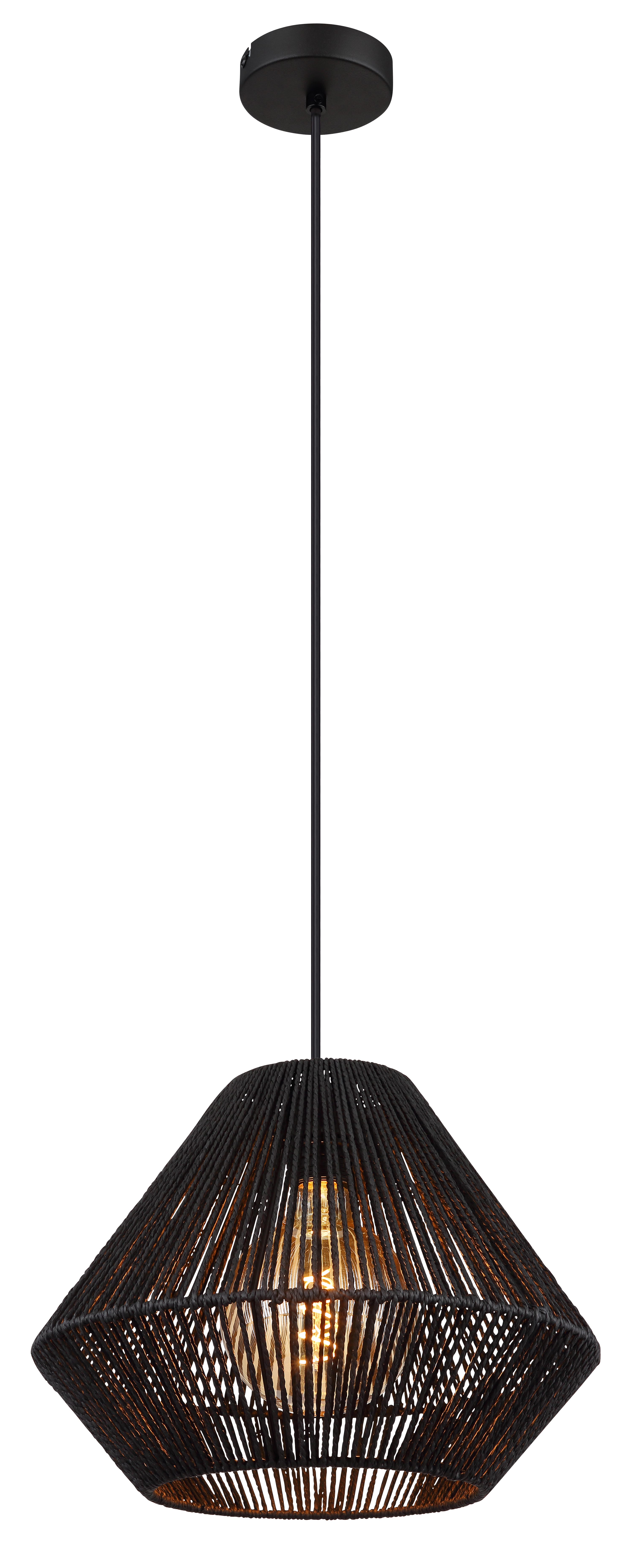 Pendant lamp Globo HOUDINI 35cm, 1xE27, black