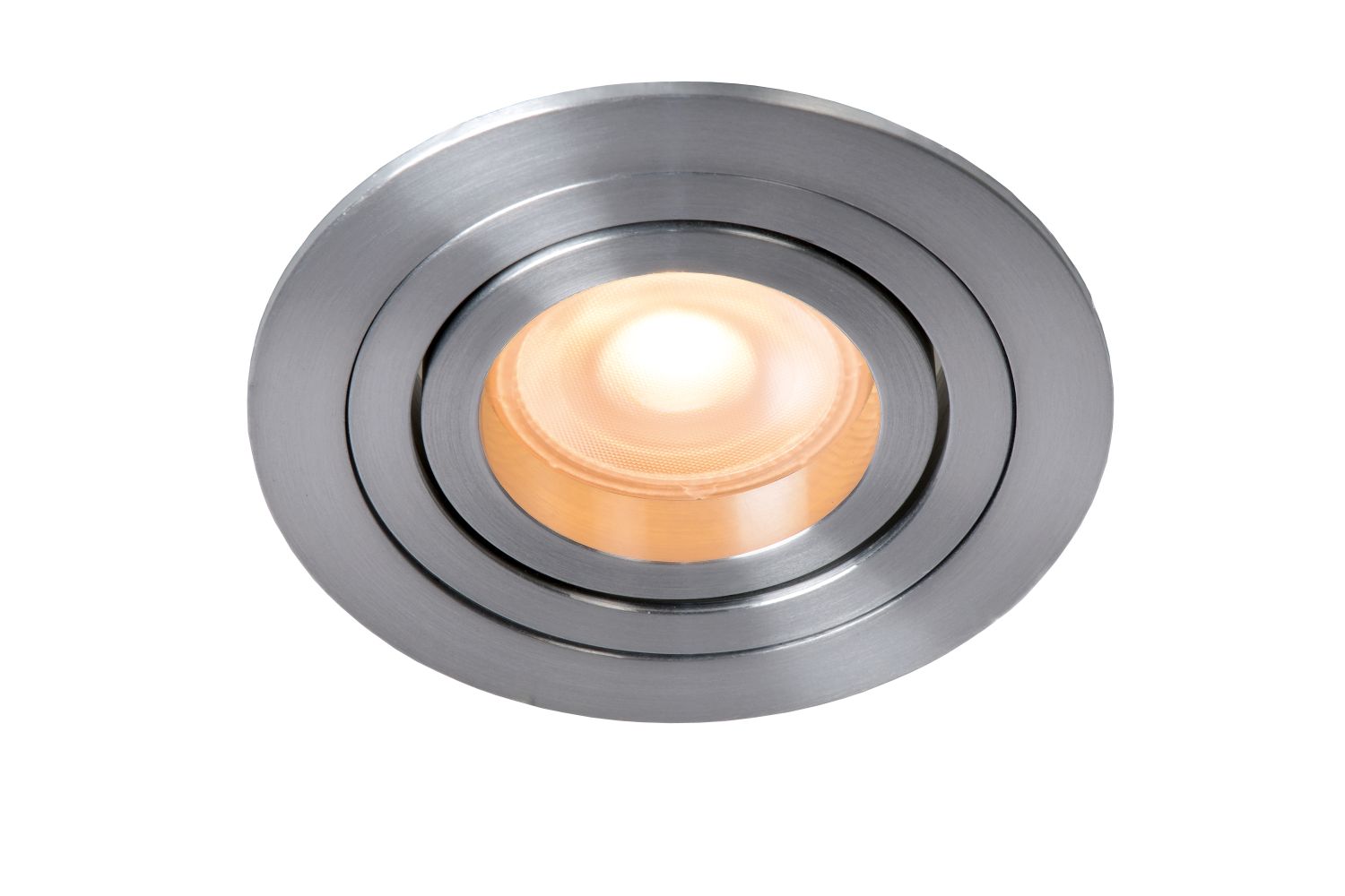Recessed lamp Lucide TUBE round Ø9,2cm, 1xGU10, satin chrome