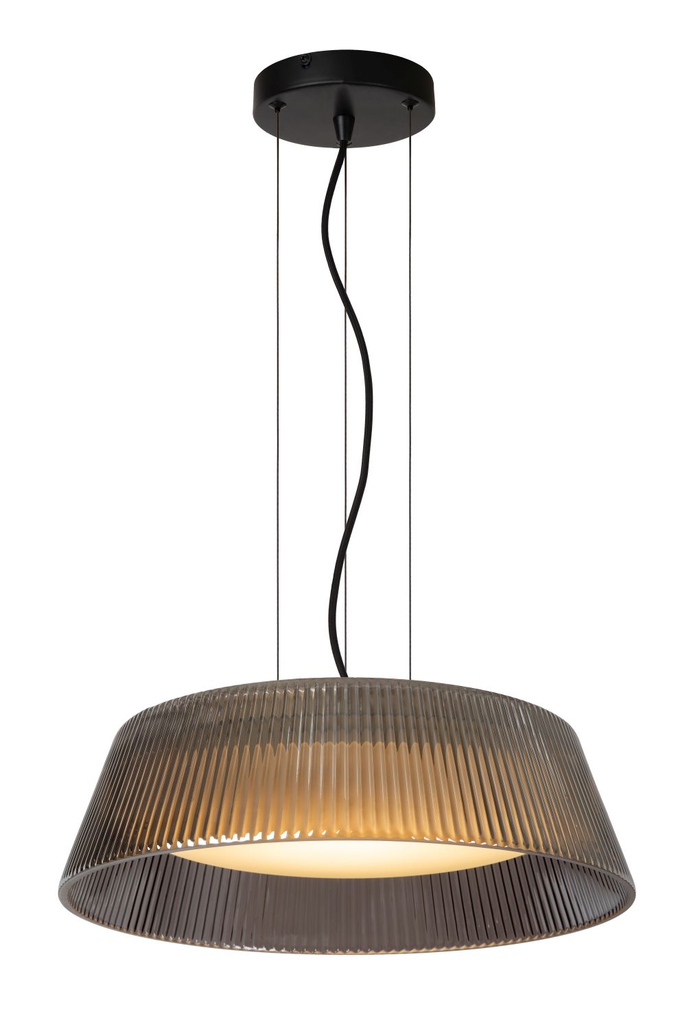 Pendant lamp Lucide VIXI Ø45cm, 1xLED 22,6W 2900K, smokegrey