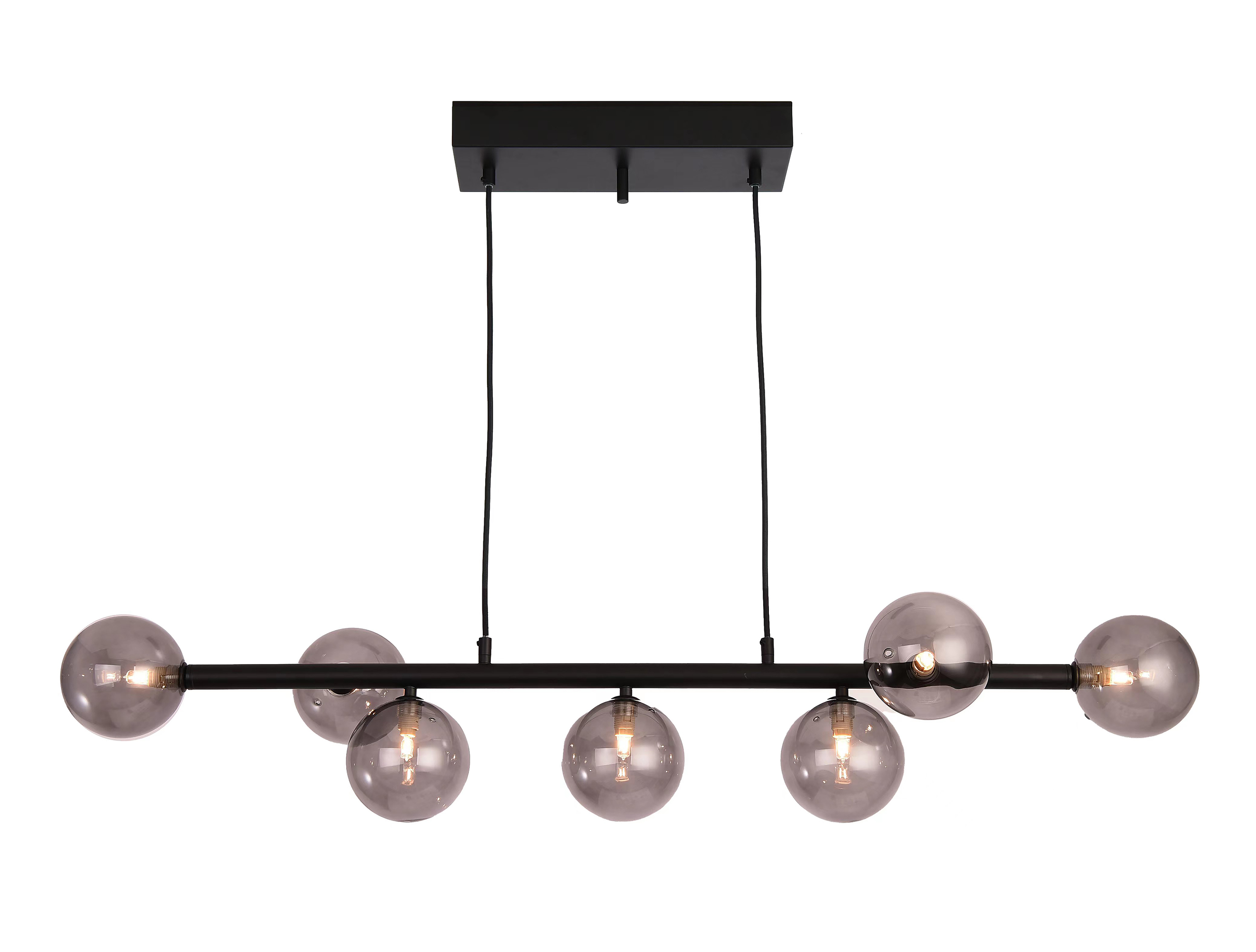 Pendant lamp FocusLight SIERRA 7-osa, G9, black/smoke