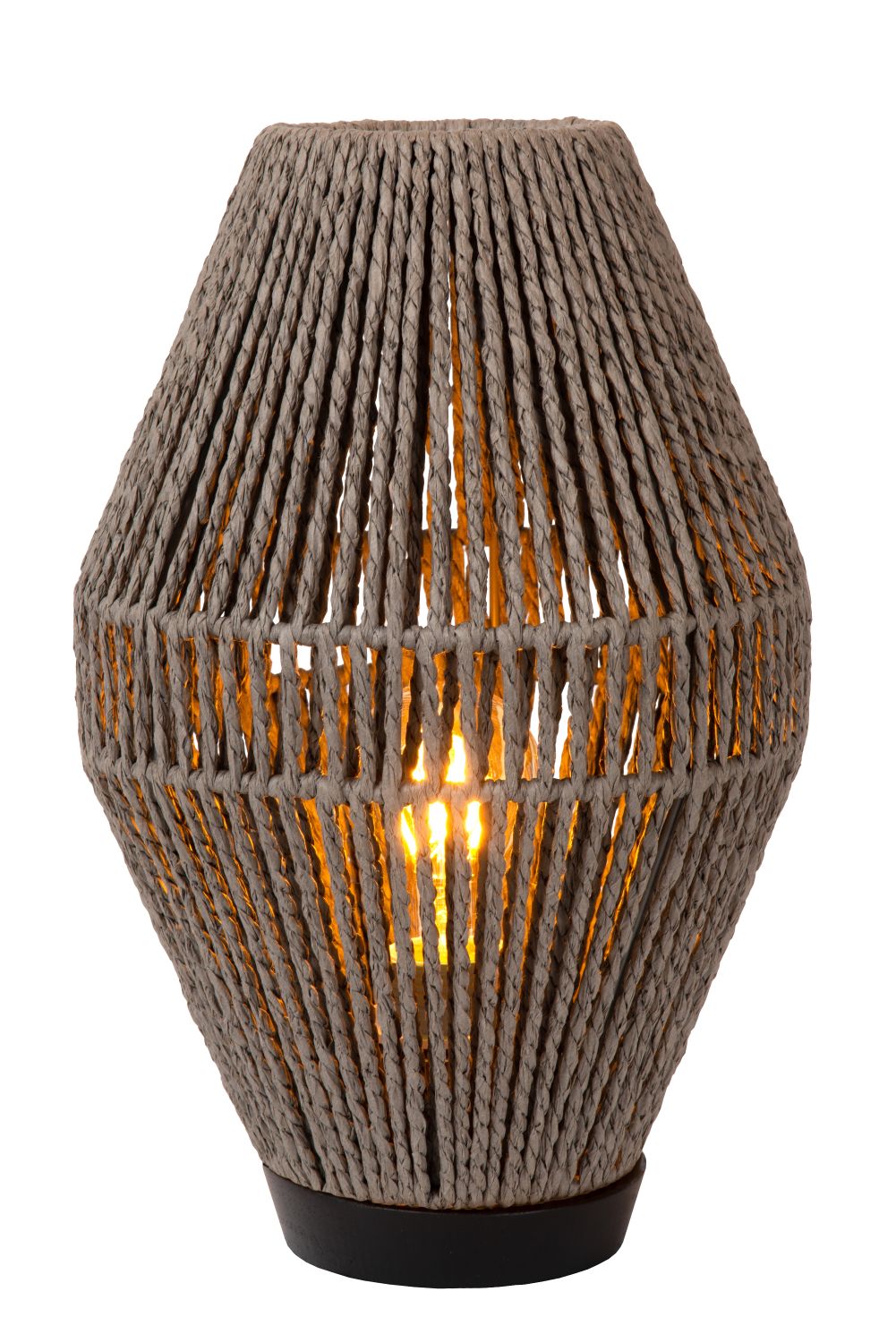 Pöytävalaisin Lucide CORDULLE ?: 33,5cm, 1xE27, harmaa