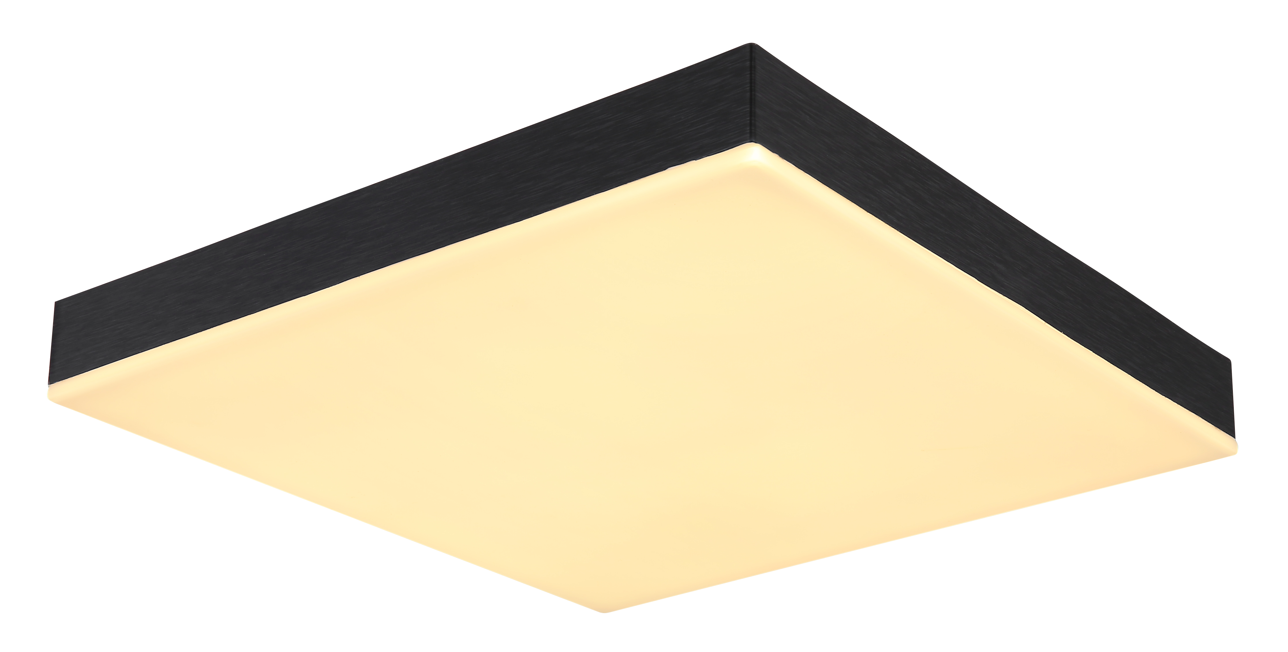 Ceiling lamp Globo DORO 30x30cm, 1x18W, black/opal