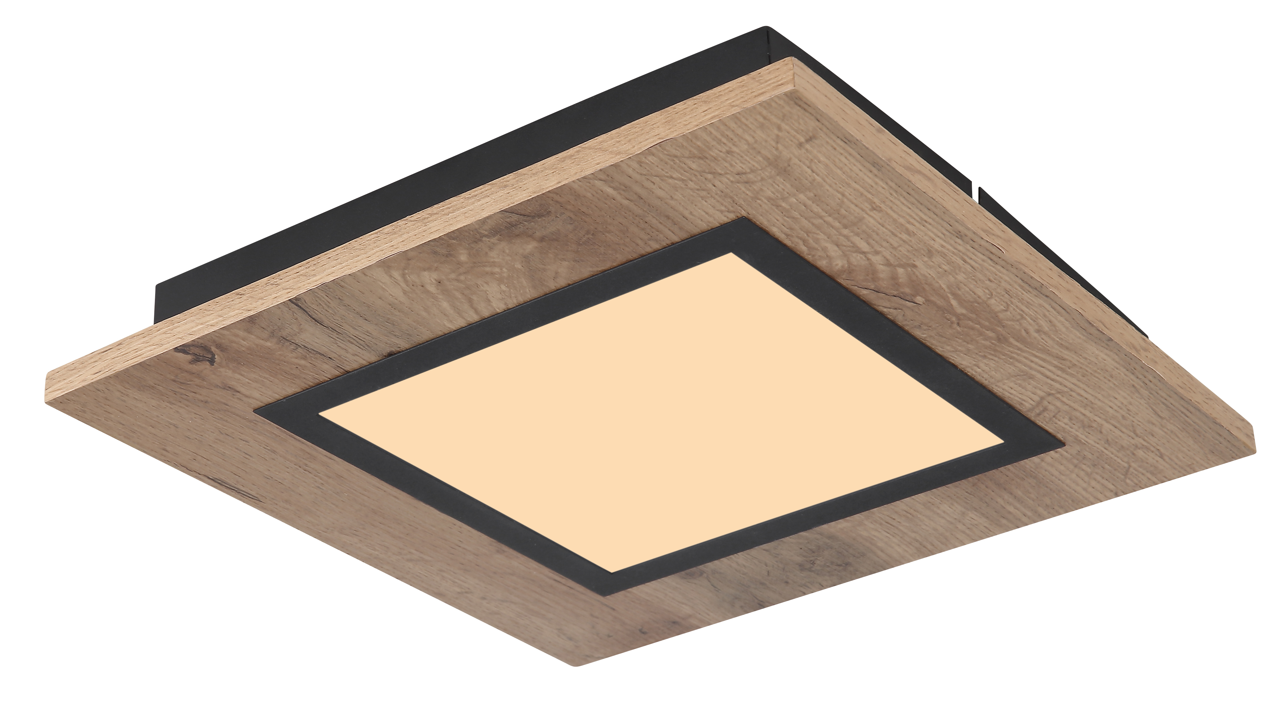 Ceiling lamp Globo LEA 30x30cm, 12W, 3000K, brown/opal