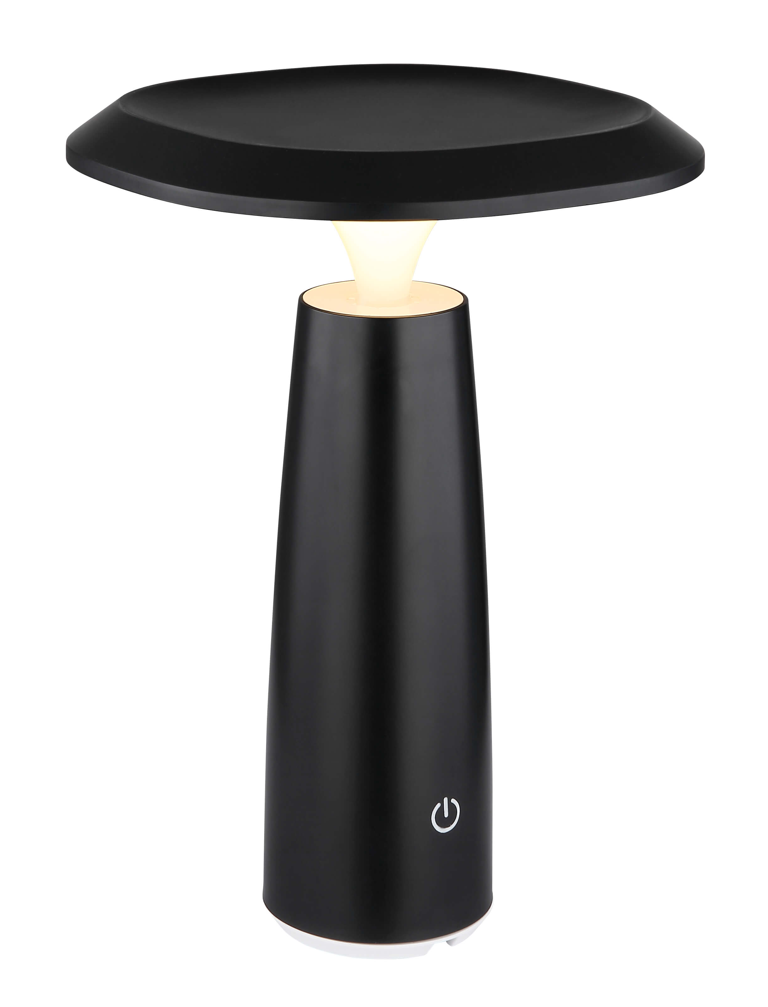 Table lamp Globo Bowie rechargeable Ø14cm, ↕:20cm, 1,2W, 3000K, black/white