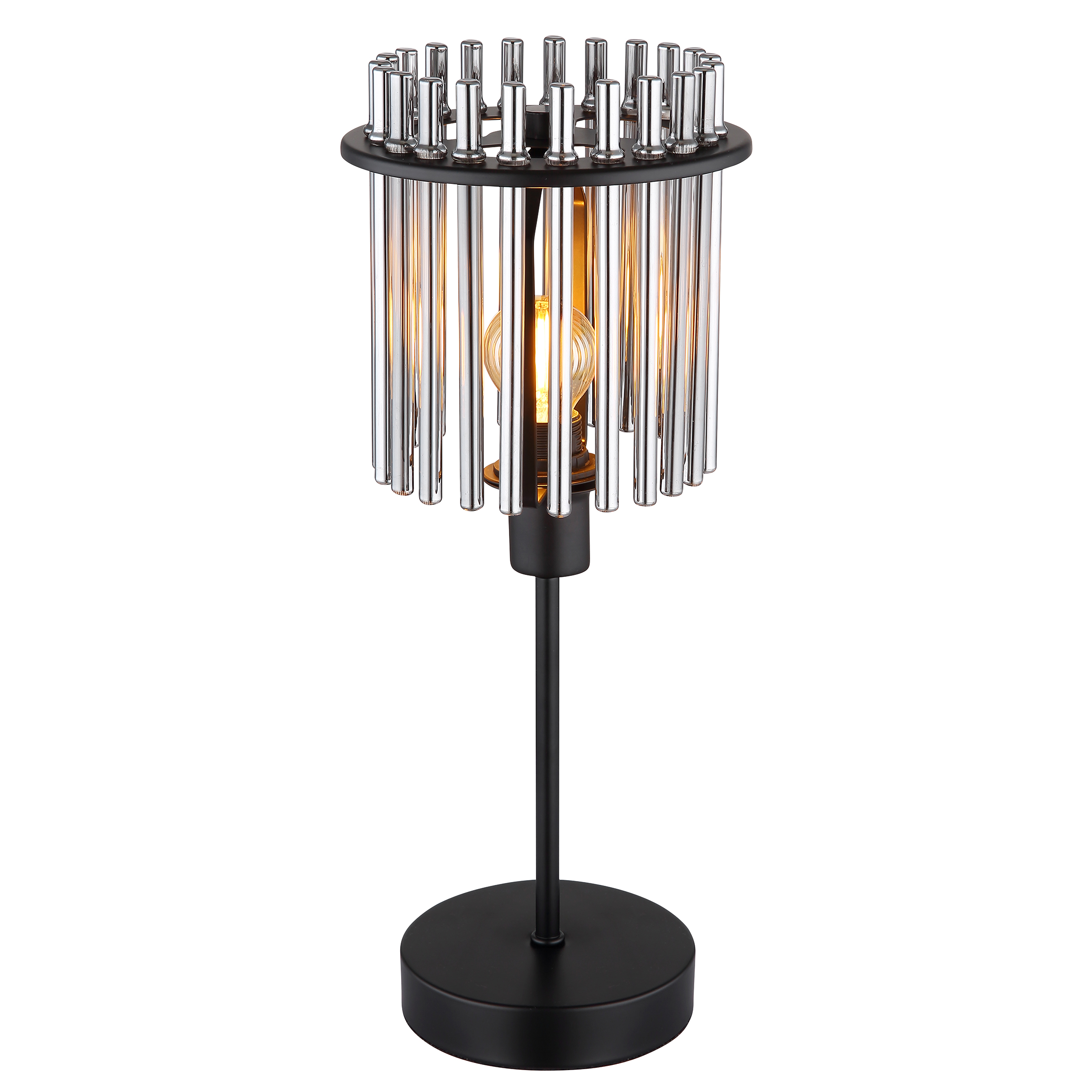 Table lamp Globo GORLEY, 1xE14, black/smoke