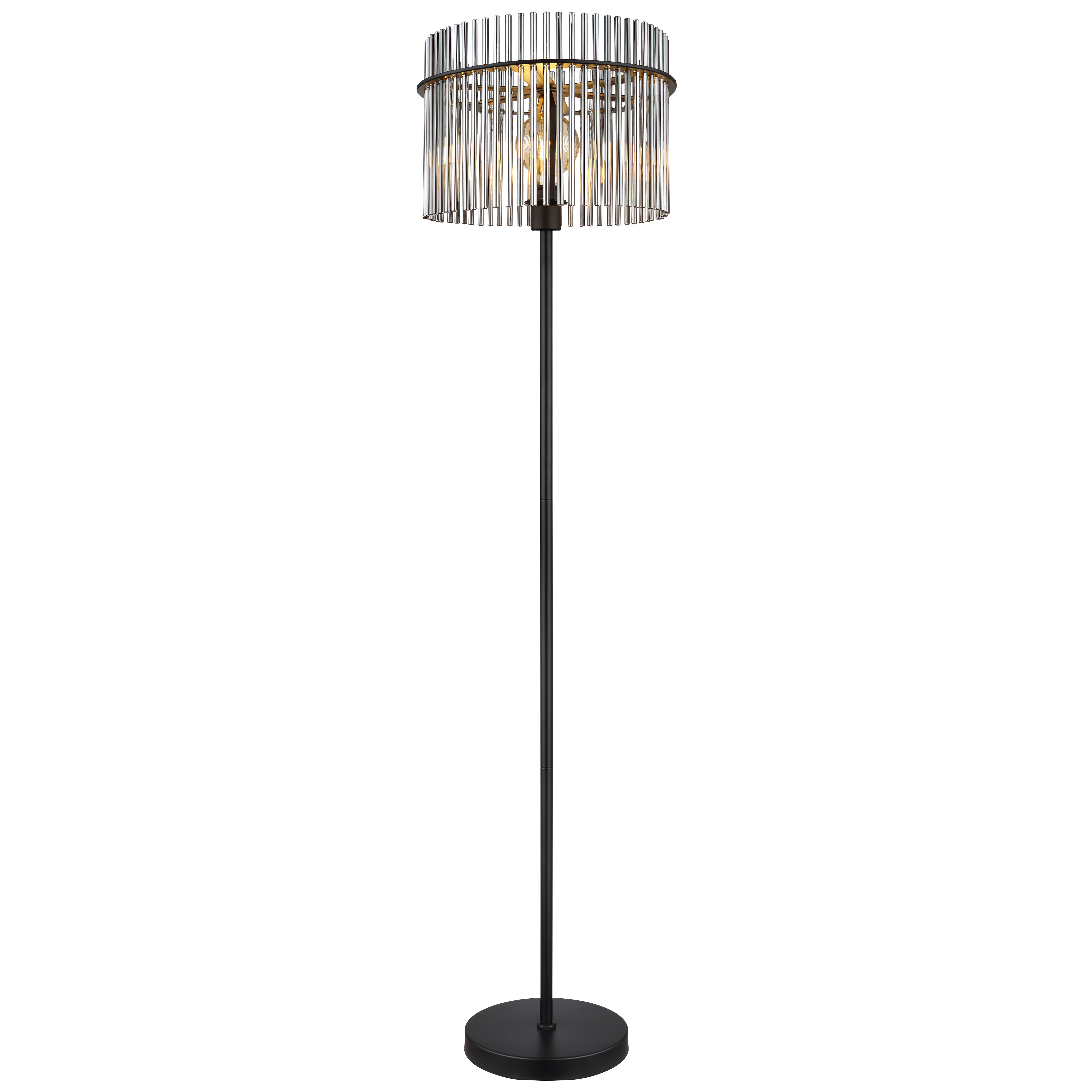 Floor lamp Globo GORLEY, 1xE27, black/smoke