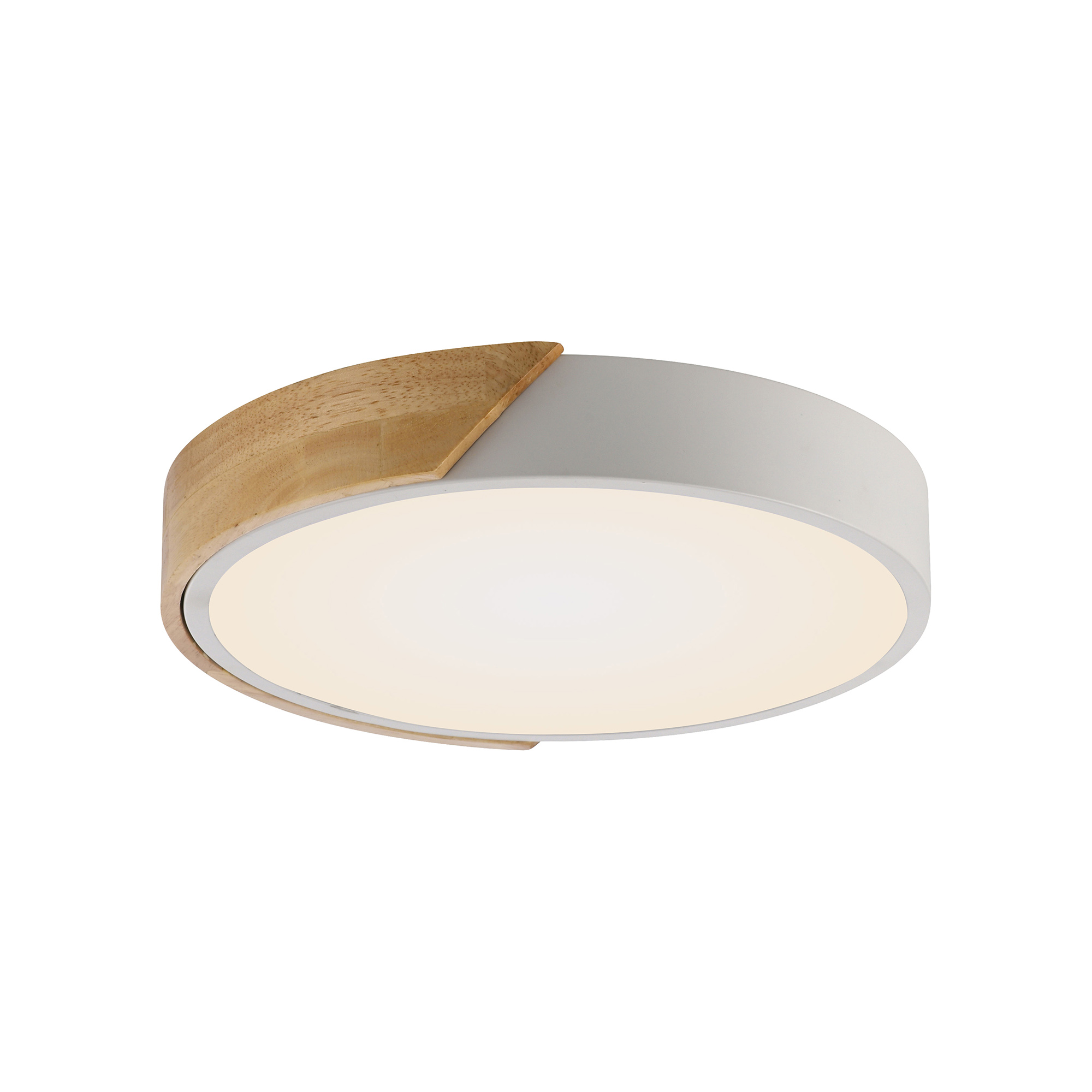 Ceiling lamp JustLight Bila Led 32cm white/wood
