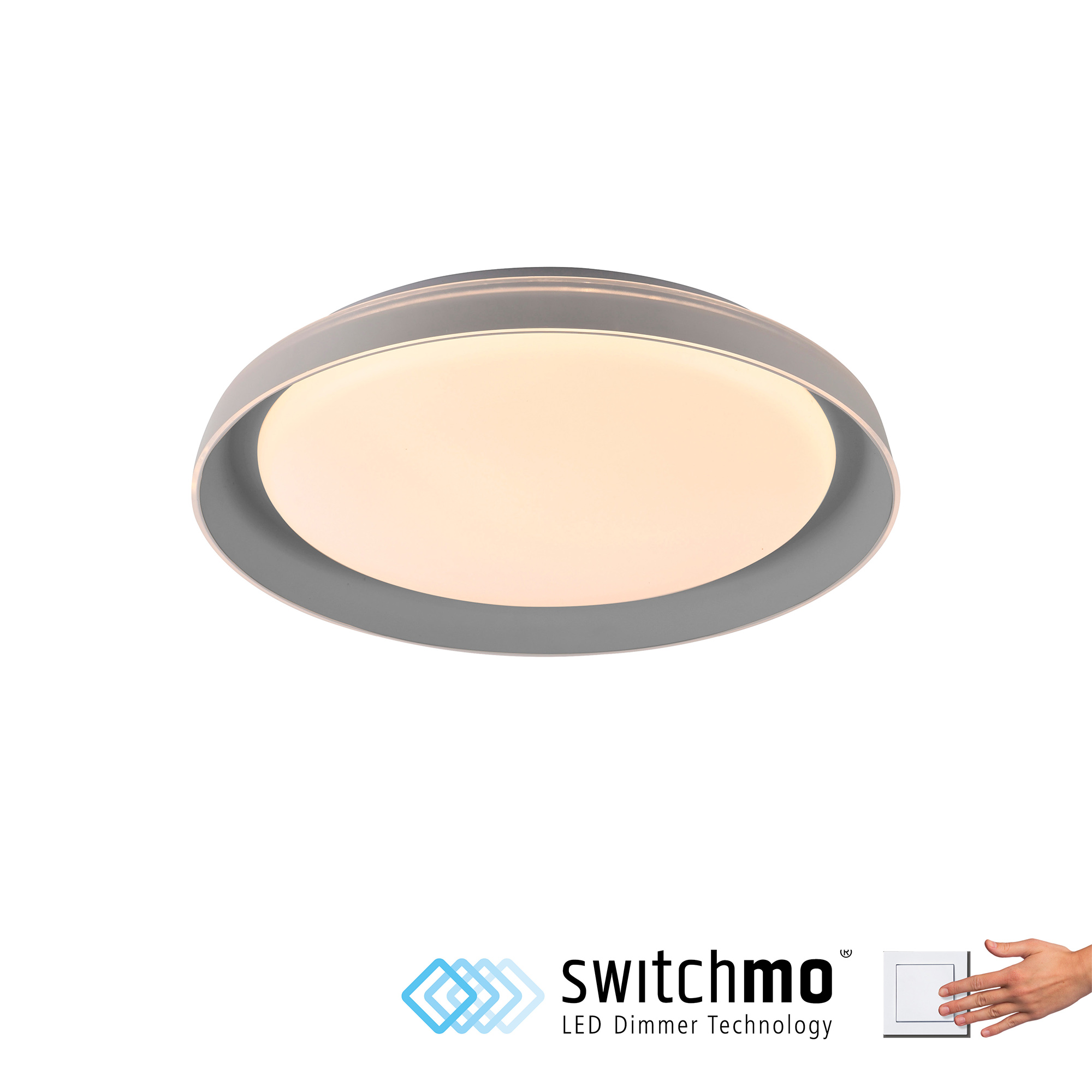 Ceiling lamp JustLight Sati Led 43cm grey