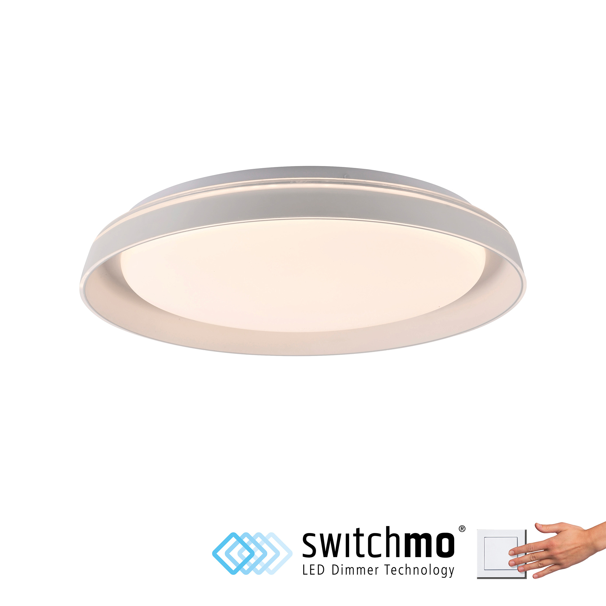 Ceiling lamp JustLight Sati Led 43cm white