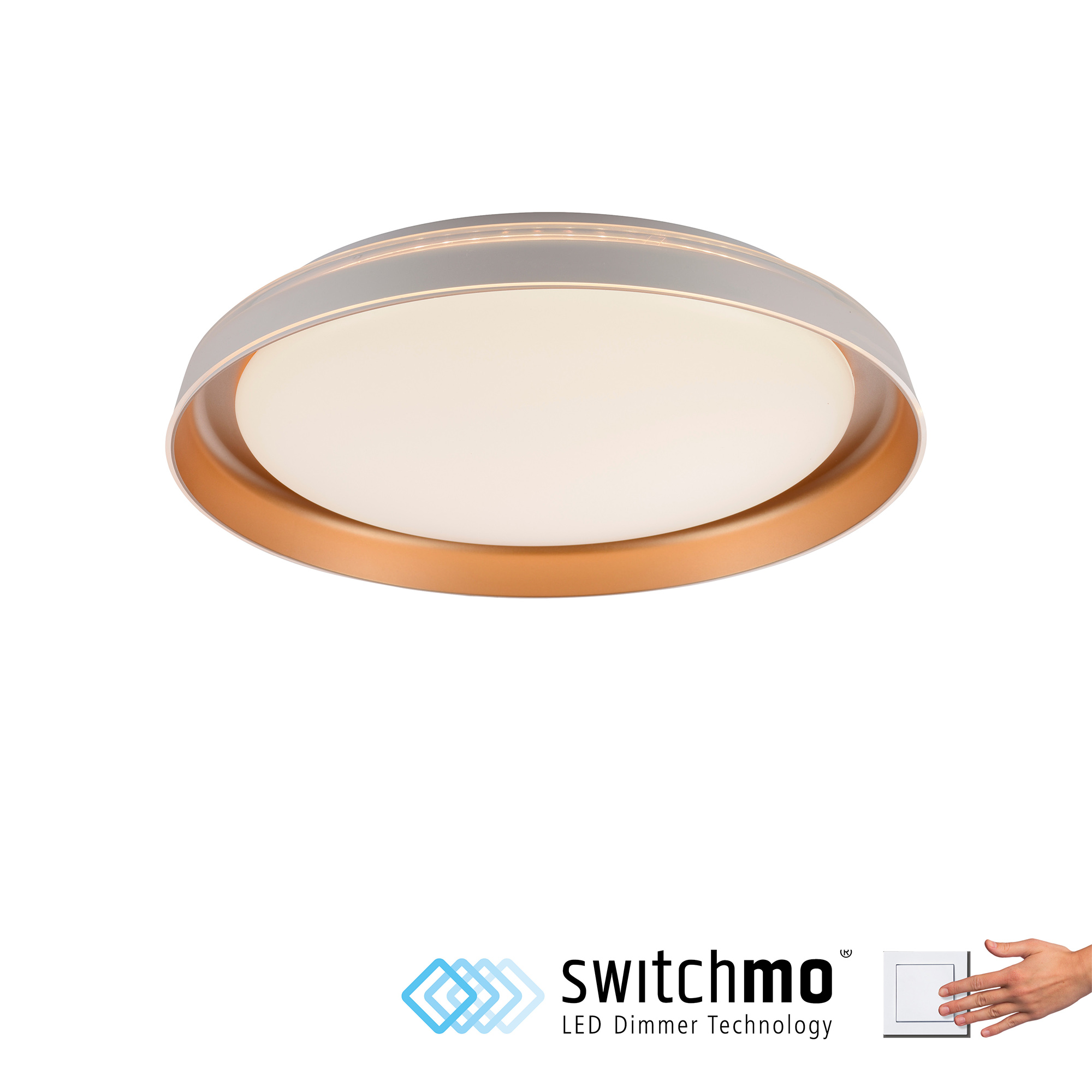 Ceiling lamp JustLight Sati Led 43cm brass
