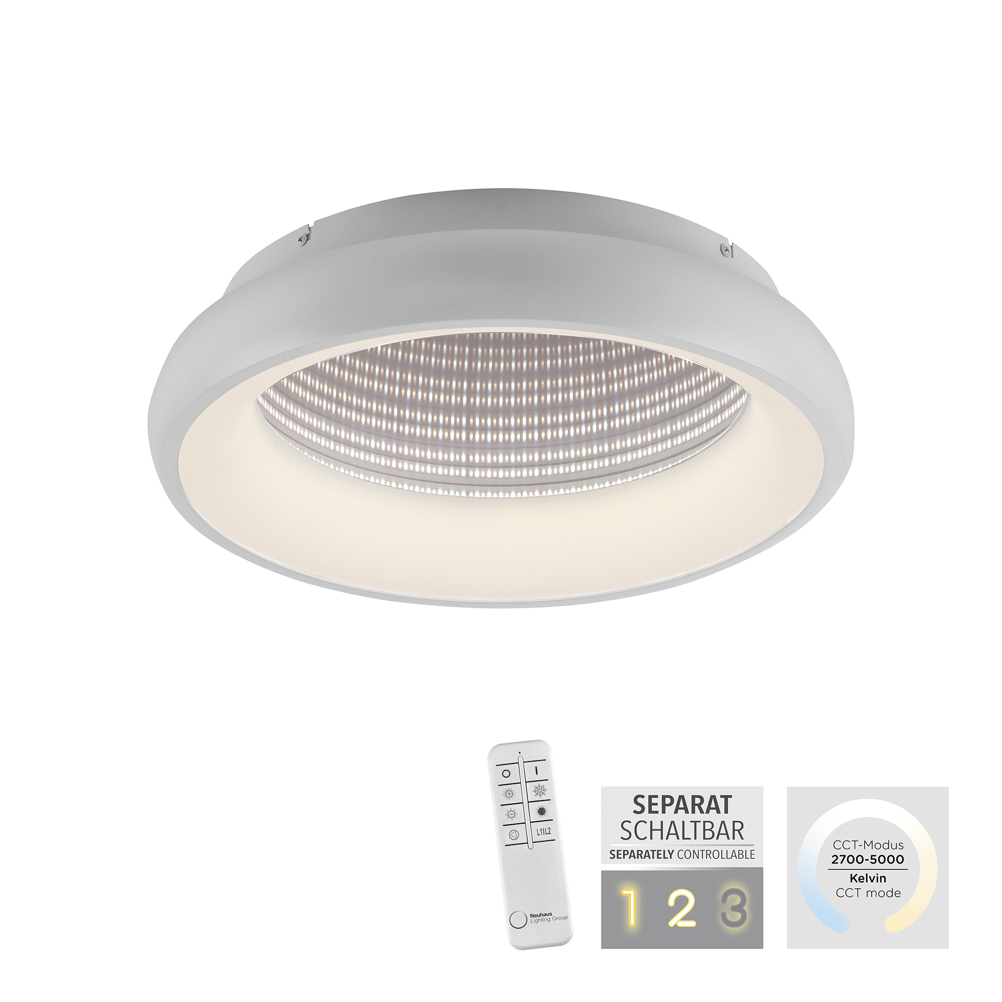Ceiling lamp JustLight Specio Led 46,7cm white