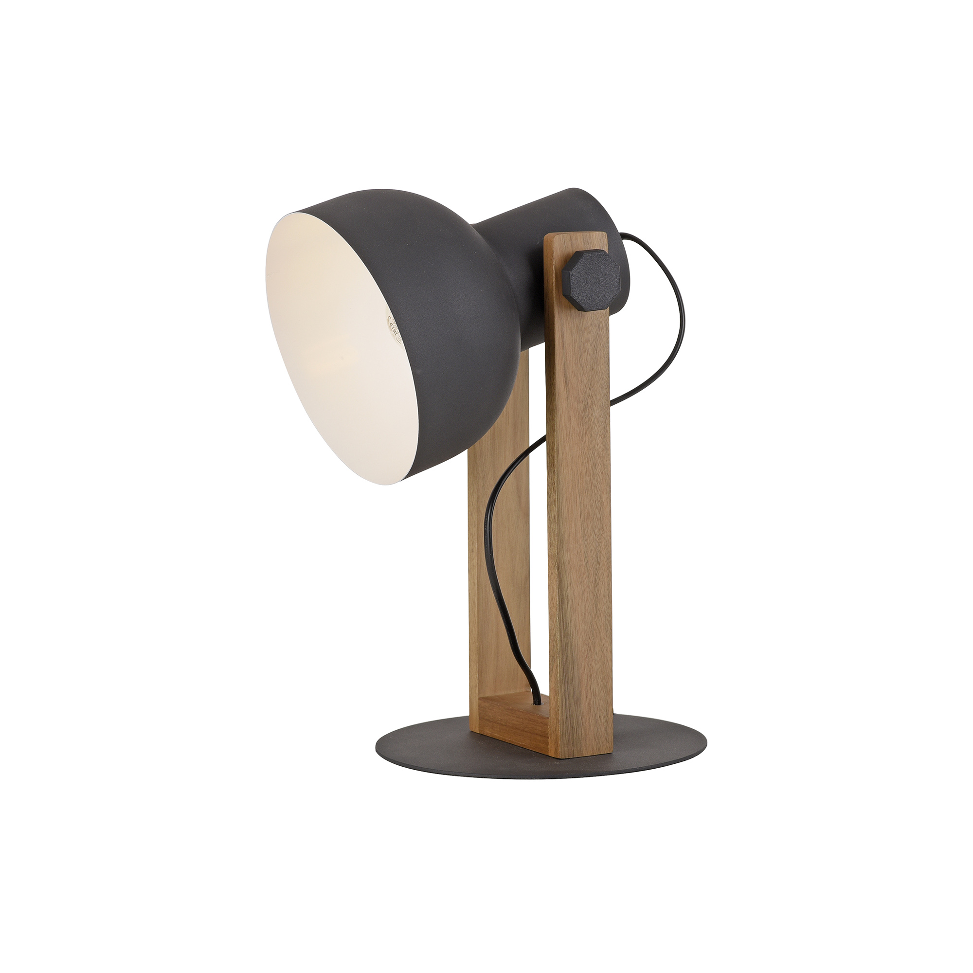 Table lamp JustLight Cup2.0 matte black/wood