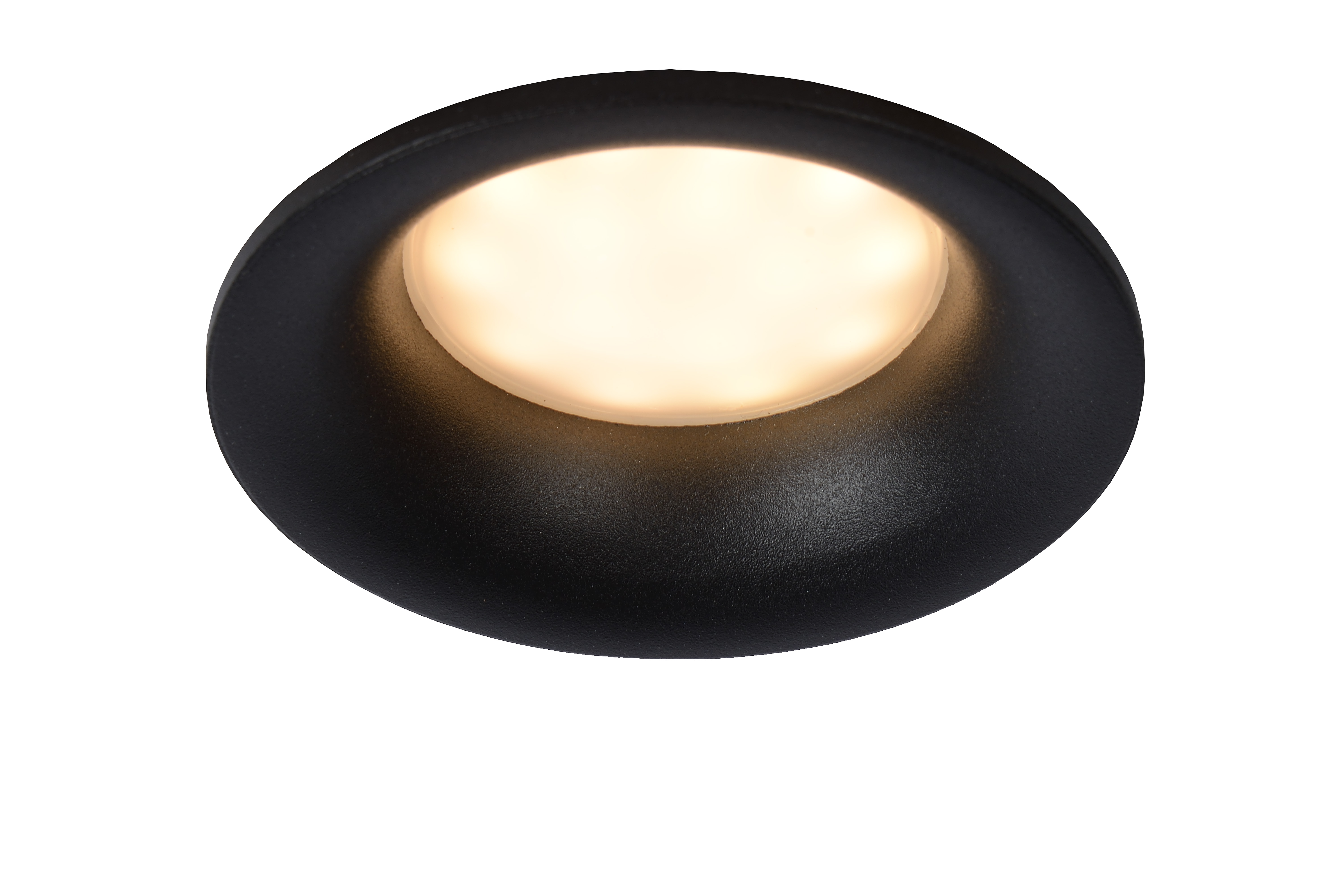 Lucide ZIVA - Recessed spotlight Bathroom - Ø 8,5 cm - 1xGU10 - IP44 - Black