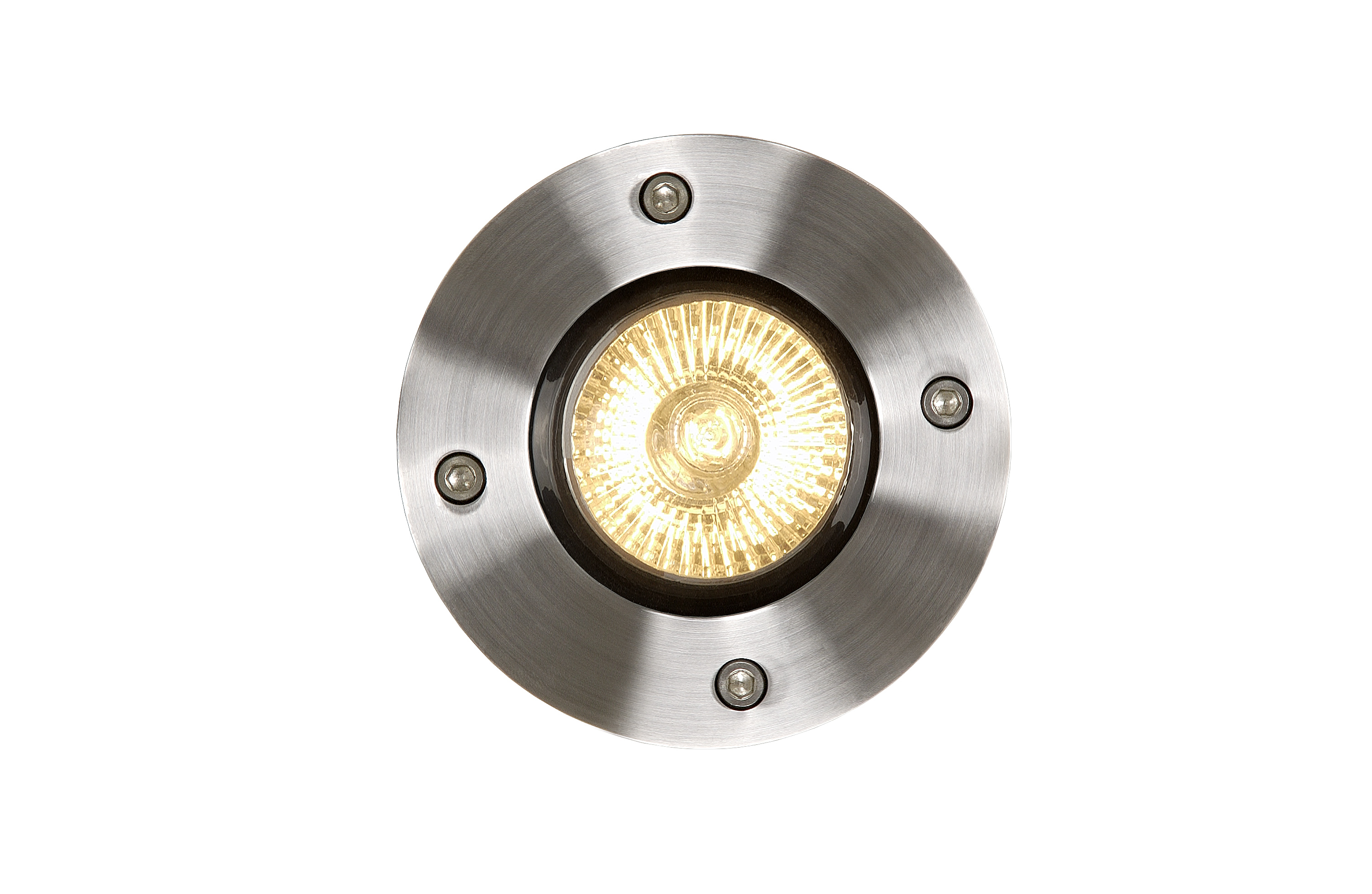 Lucide BILTIN - Deck light Outdoor - Ø 10,8 cm - 1xGU10 - IP67 - Satin Chrome