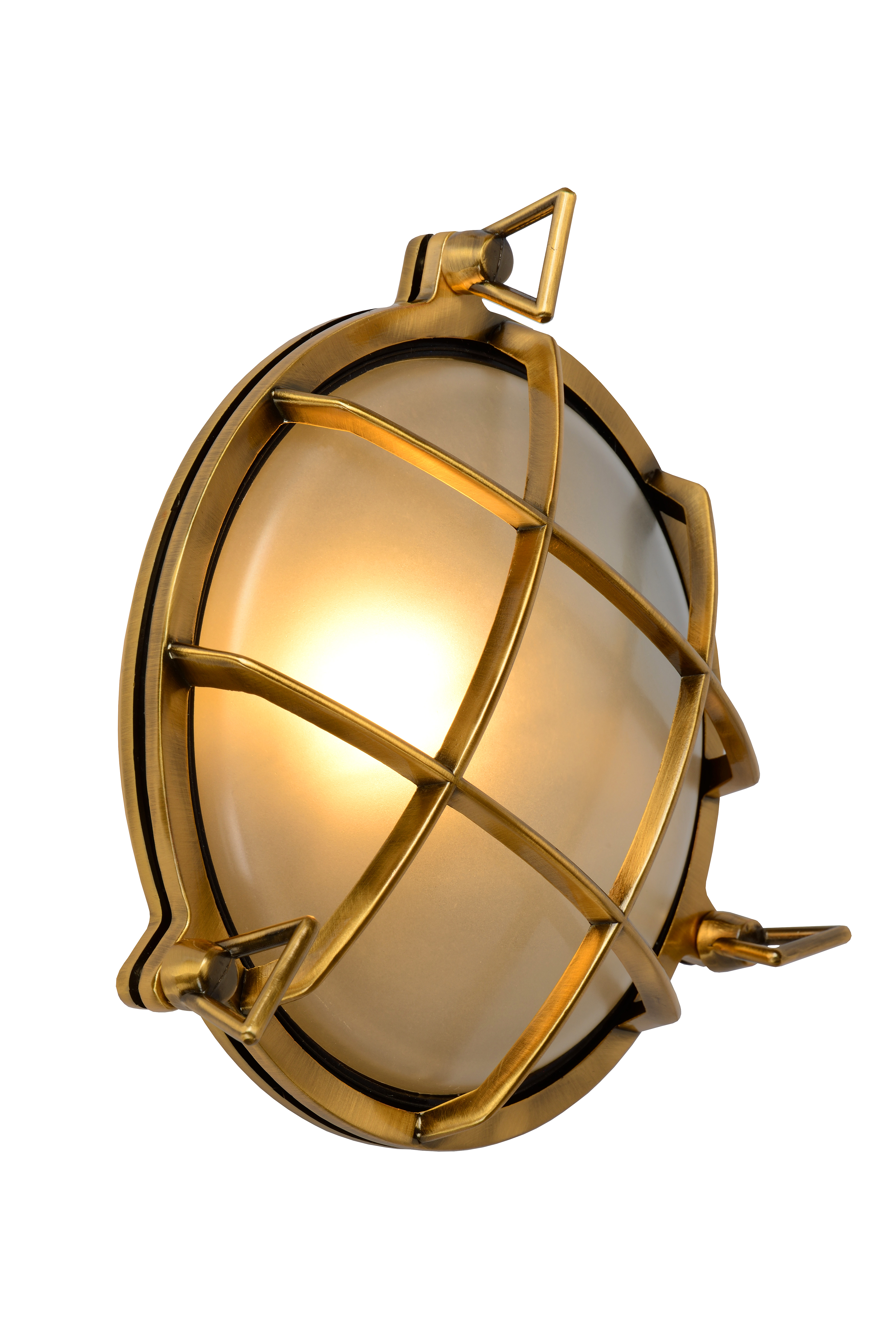 Lucide DUDLEY - Wall light Outdoor - Ø 25 cm - 1xE27 - IP44 - Matt Gold / Brass