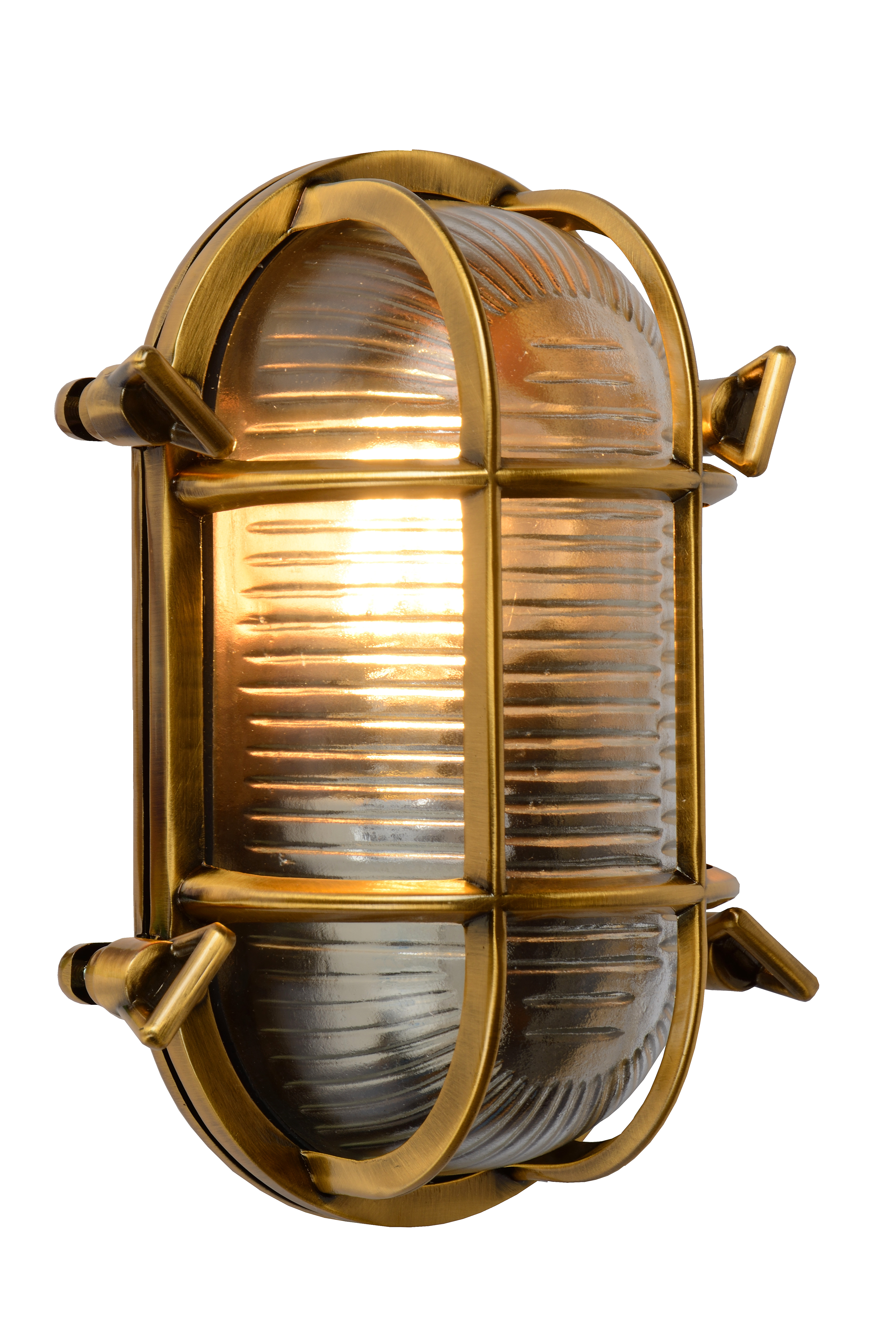 Lucide DUDLEY - Wall light Outdoor - 1xE27 - IP44 - Matt Gold / Brass