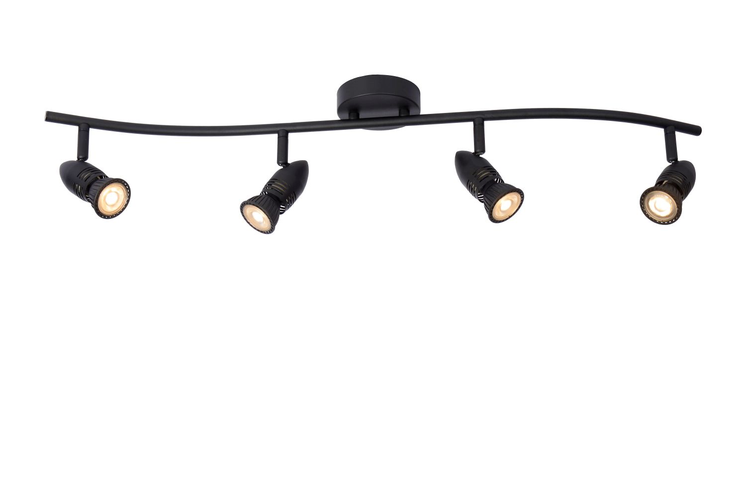 Lucide CARO - Ceiling spotlight - 4xGU10 - Black