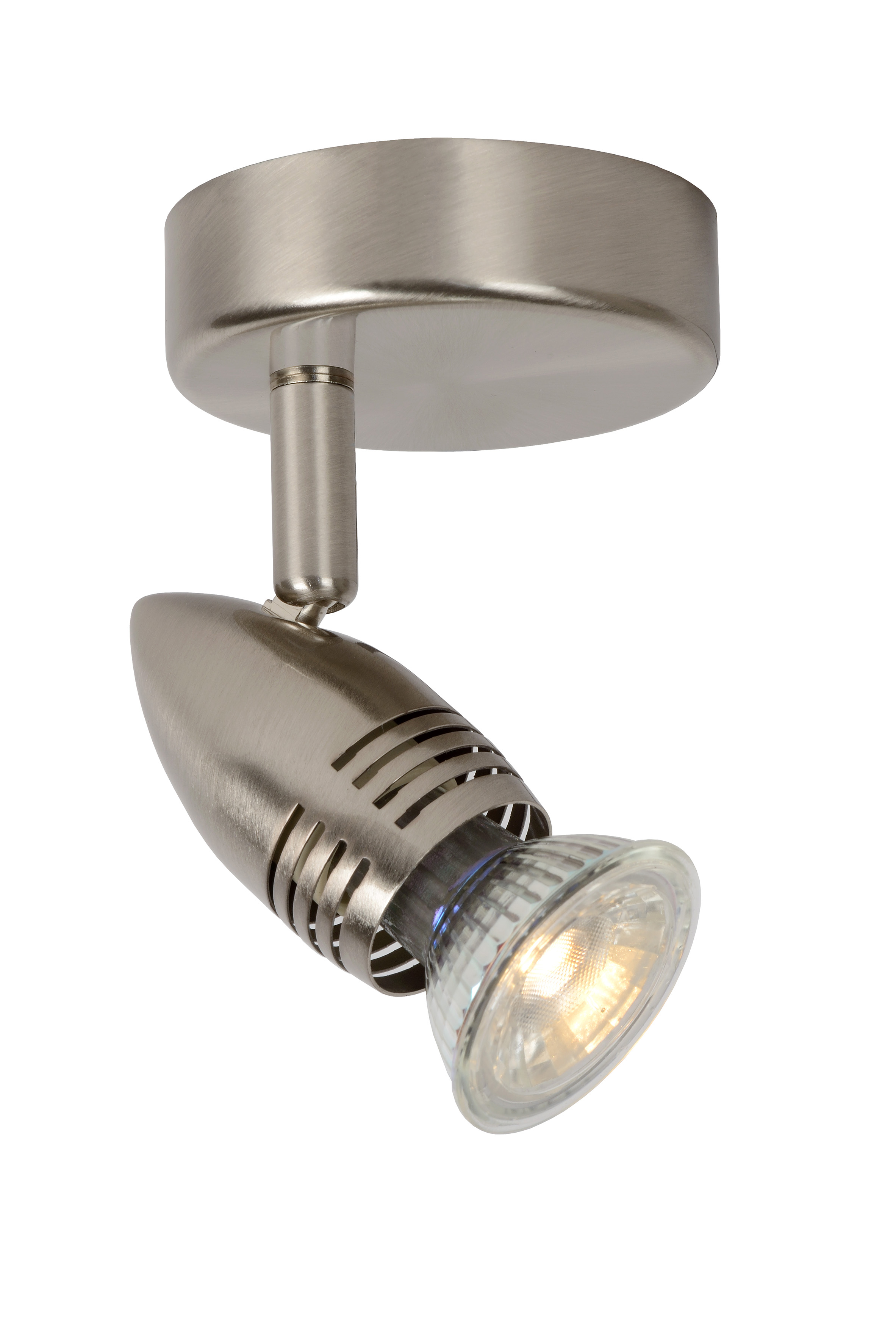 Lucide CARO-LED - Seinä spottivalaisin - Ø 9 cm - LED - GU10 - 1x5W 2700K - Satiini kromi