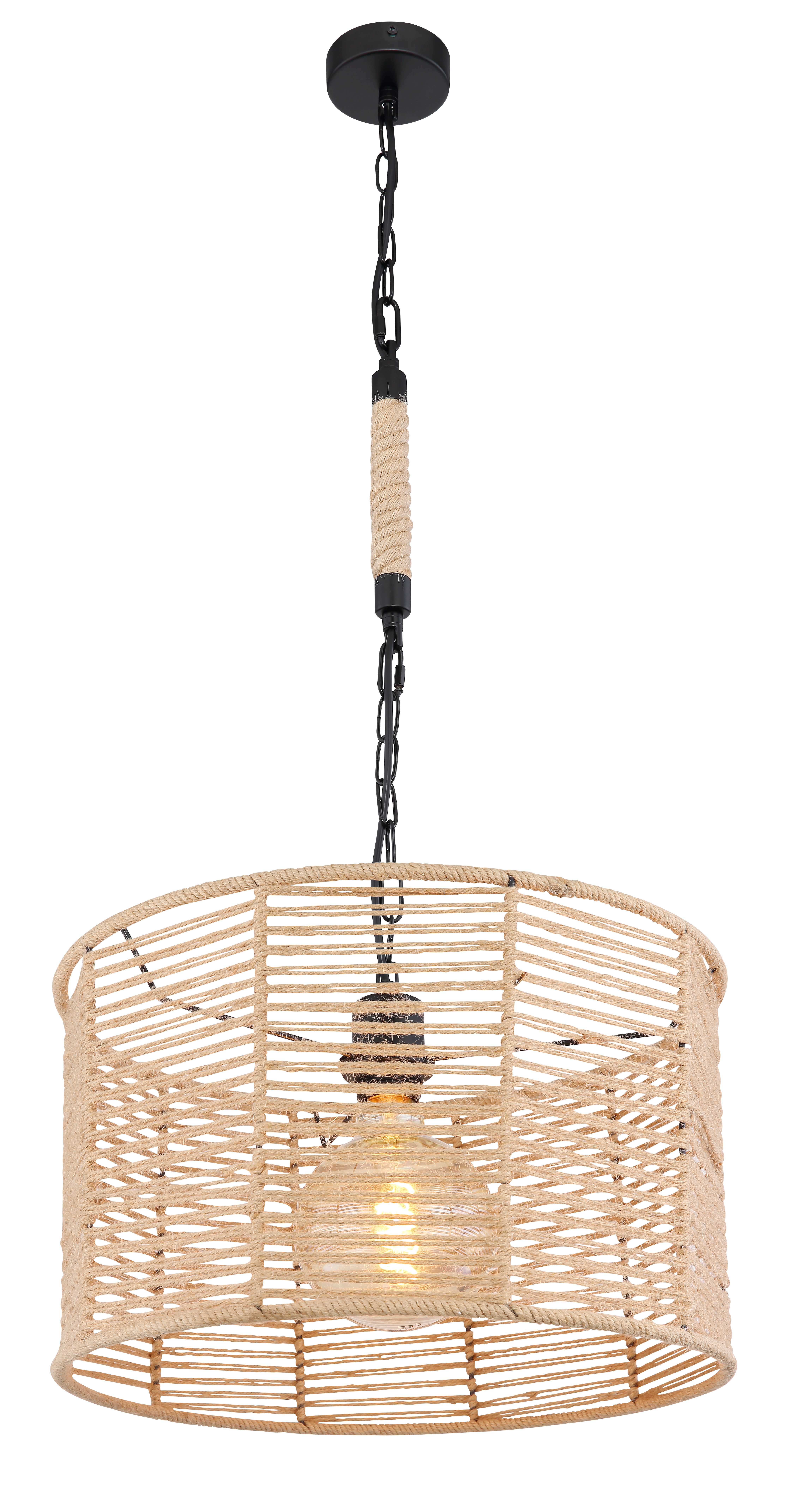 Riippuvalaisin Globo Halia, musta/beige, Ø38cm