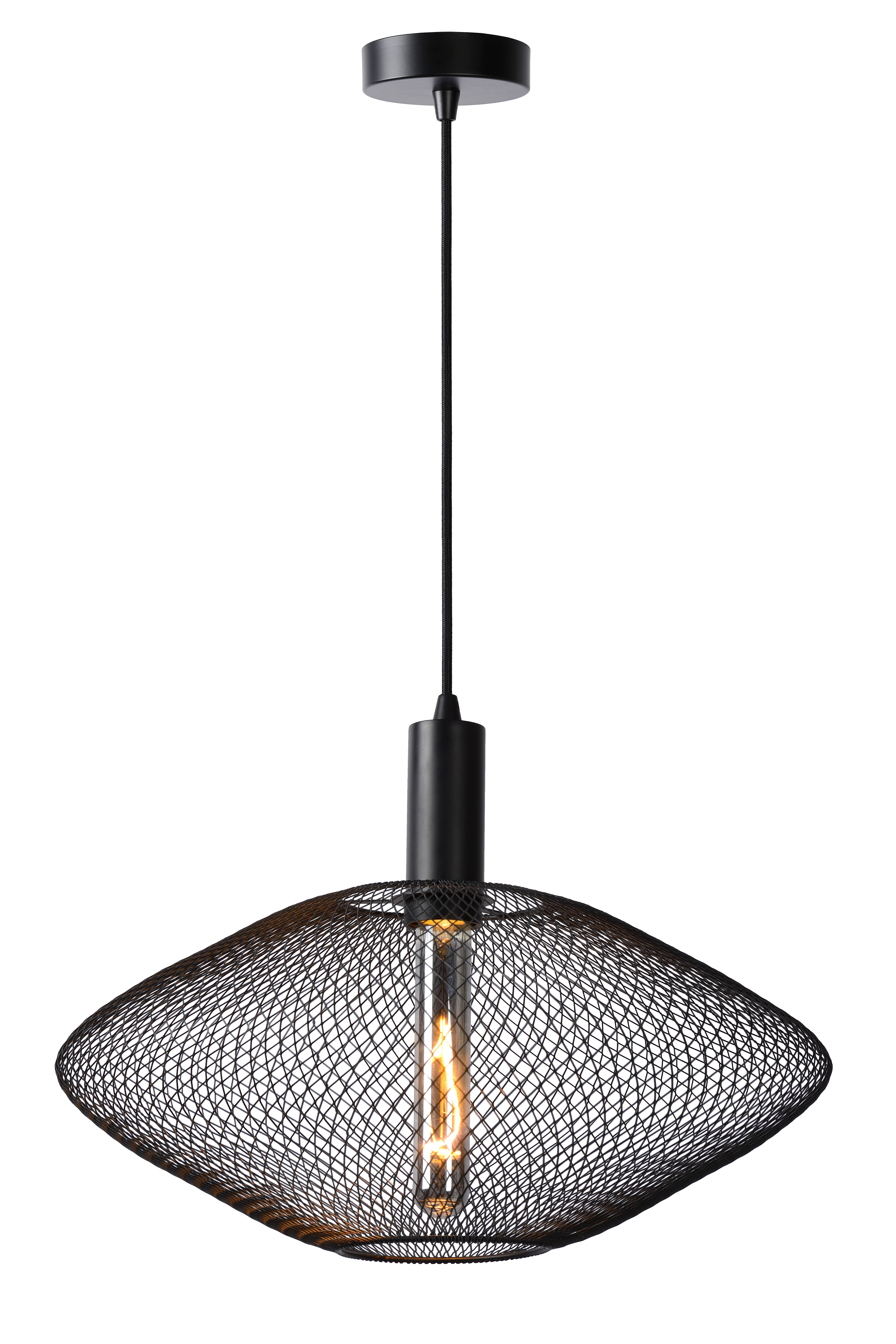 Lucide MESH - Pendant light - Ø 45 cm - 1xE27 - Black