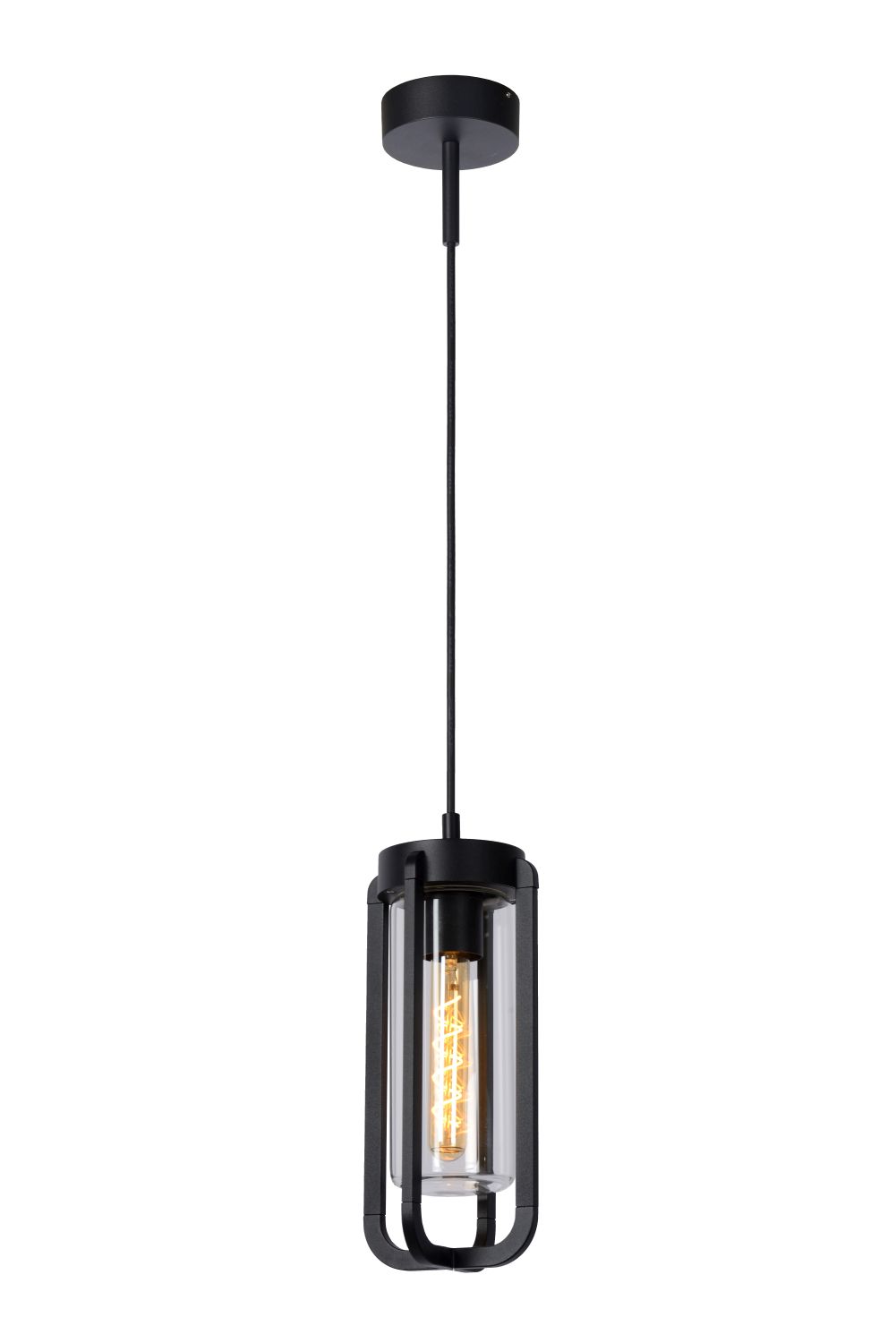 Lucide GARLAND - Pendant light Outdoor - Ø 15,1 cm - 1xE27 - IP44 - Black