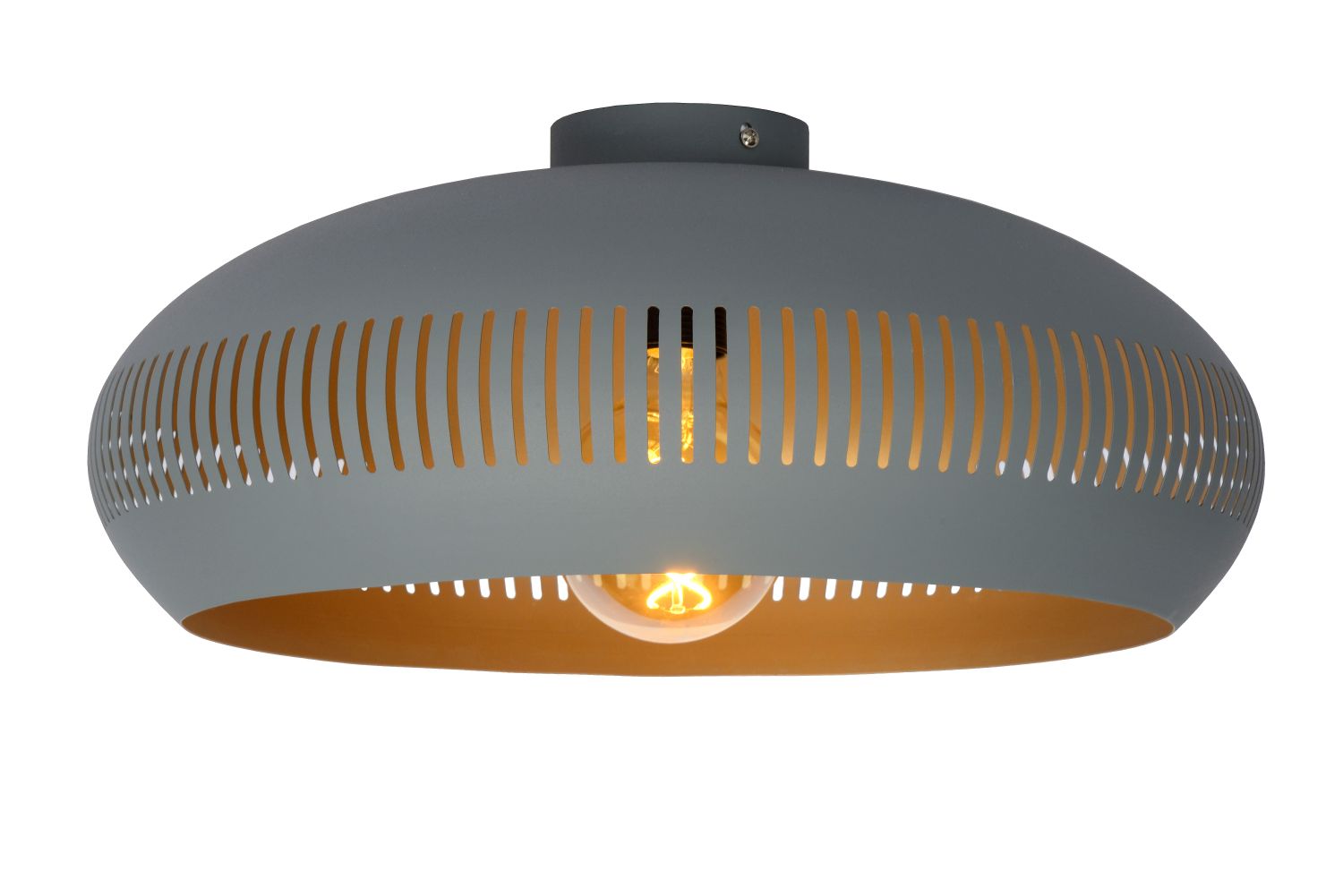 Lucide RAYCO - Flush ceiling light - Ø 45 cm - 1xE27 - Grey