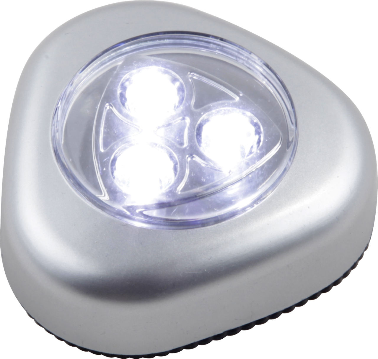 GLOBO Pushlight FLASHLIGHT Muovi / metalli / hopea Koko:65x26x67 mm, 3xLED