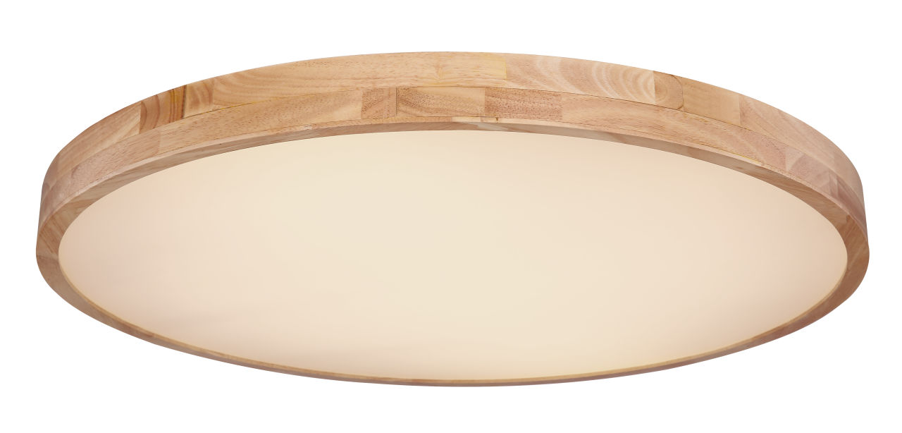 Kattovalaisin Globo Rainer, Luonnon puu, 60W, Ø80cm