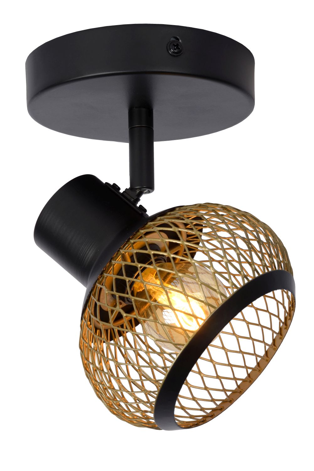 Lucide LUCAS - Ceiling spotlight - 1xE14 - Matt Gold / Brass