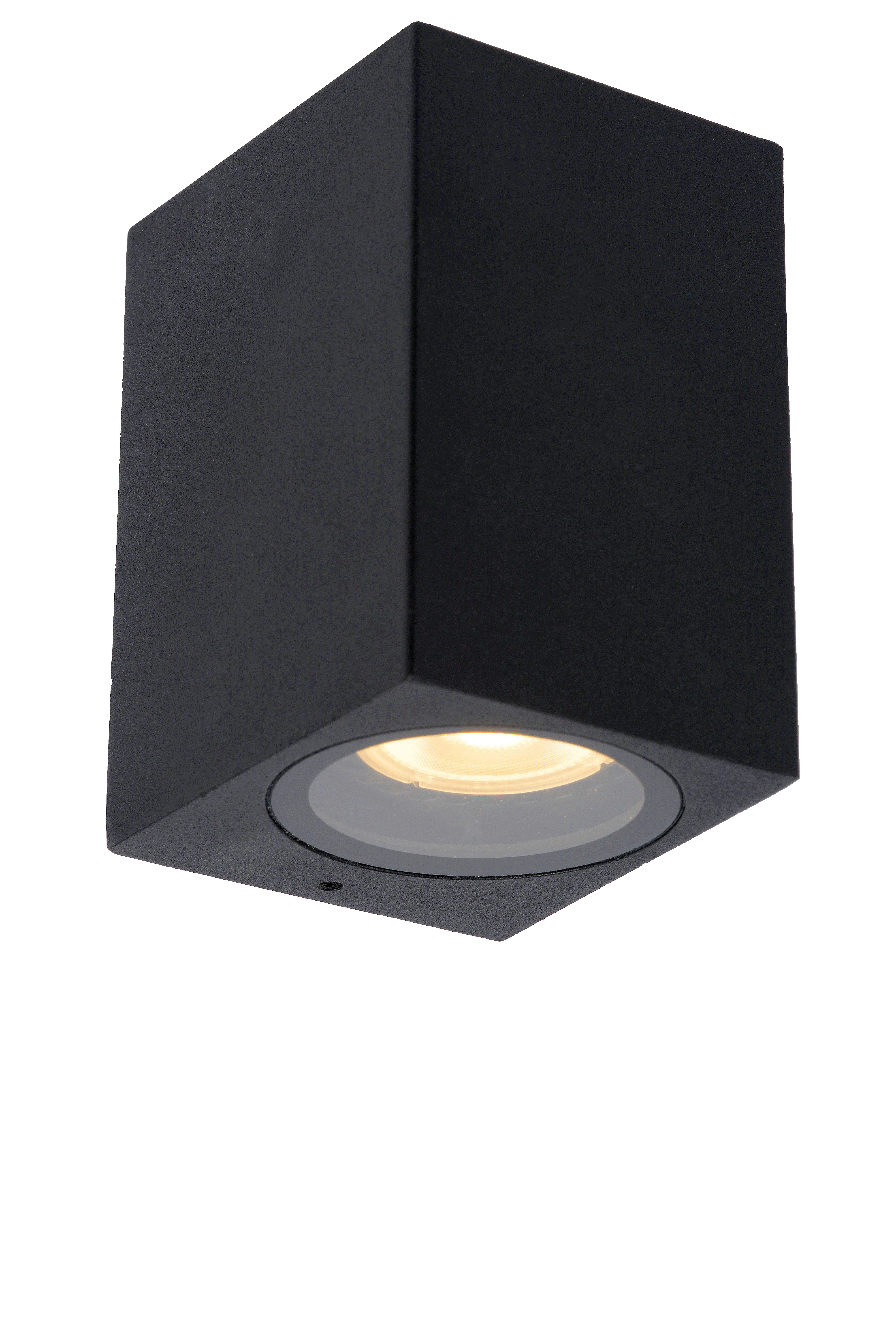 Lucide ZARO - Wall spotlight Outdoor - 1xGU10 - IP44 - Black