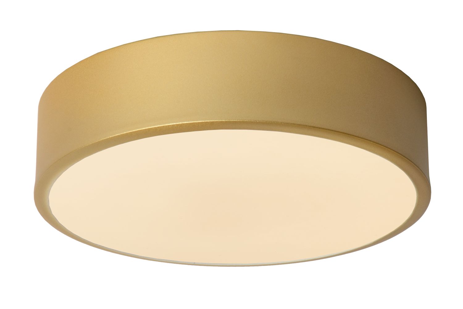 Lucide UNAR - Flush ceiling light - Ø 20 cm - LED Dim. - 1x12W 2700K - 3 StepDim - Matt Gold / Brass