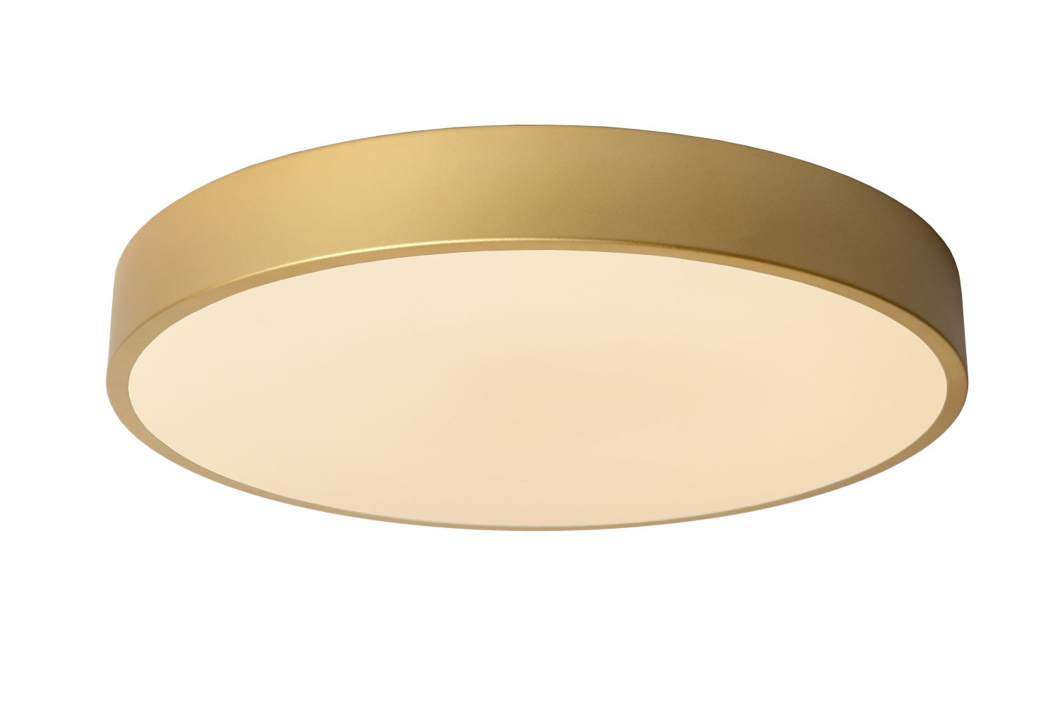 Lucide UNAR - Flush ceiling light - Ø 40 cm - LED Dim. - 1x24W 2700K - 3 StepDim - Matt Gold / Brass