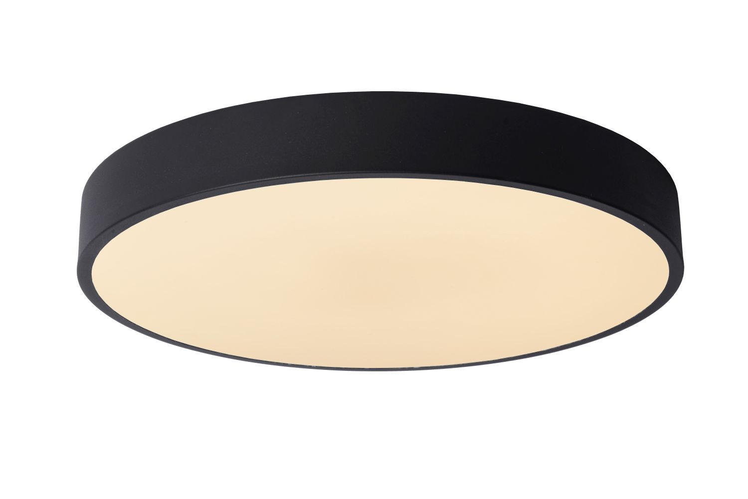 Lucide UNAR - Flush ceiling light - Ø 40 cm - LED Dim. - 1x24W 2700K - 3 StepDim - Black