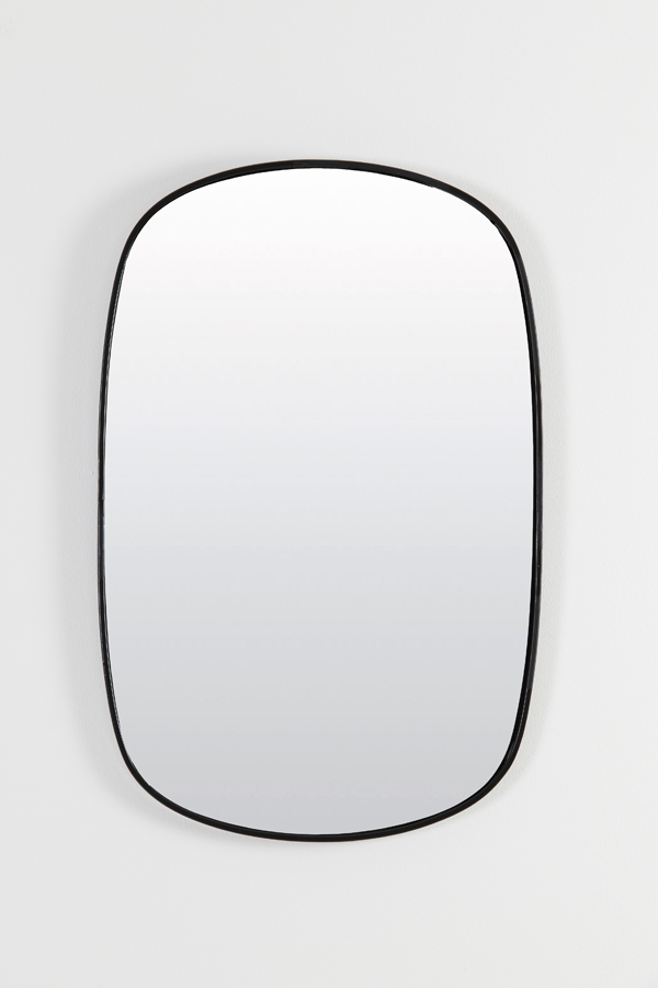 Mirror 40x1,5x50 cm LABRO smoked glass+matt black